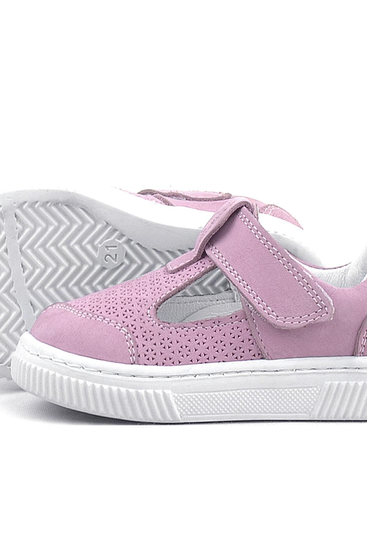 Rakerplus Bheem Hakiki Deri Pudra Cırtlı Bebek Sneaker Sandalet R625-PU.25