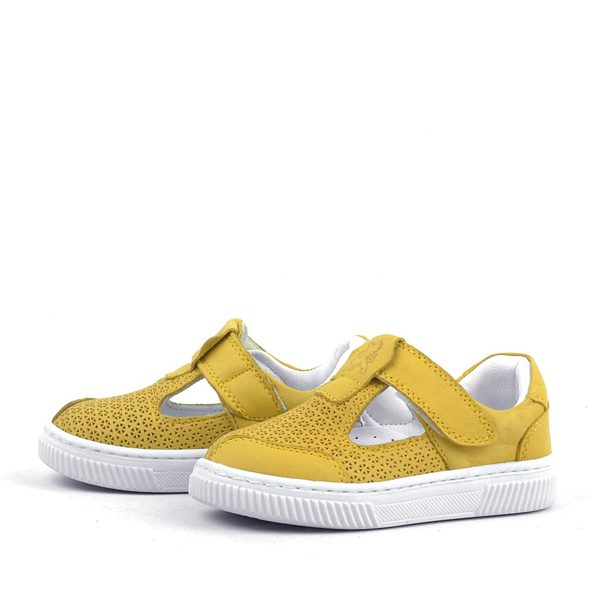 Rakerplus Bheem Hakiki Deri Sarı Cırtlı Bebek Sneaker Sandalet