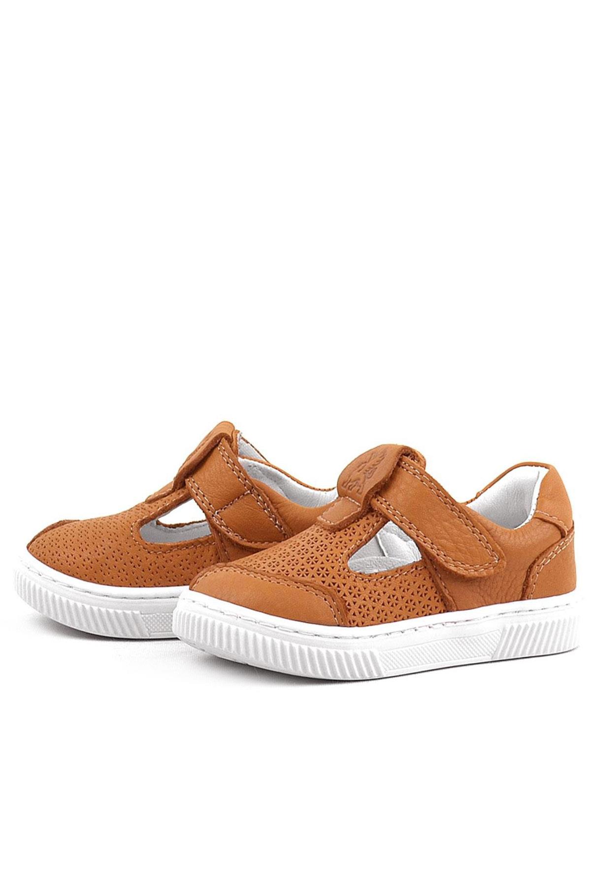 Rakerplus Bheem Hakiki Deri Turuncu Cırtlı Bebek Sneaker Sandalet R625-TU.21