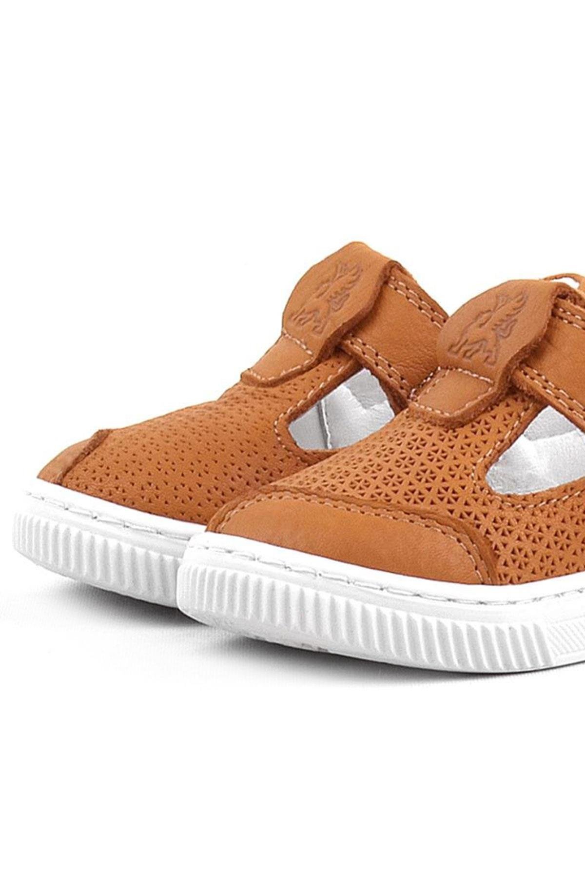 Rakerplus Bheem Hakiki Deri Turuncu Cırtlı Bebek Sneaker Sandalet R625-TU.21