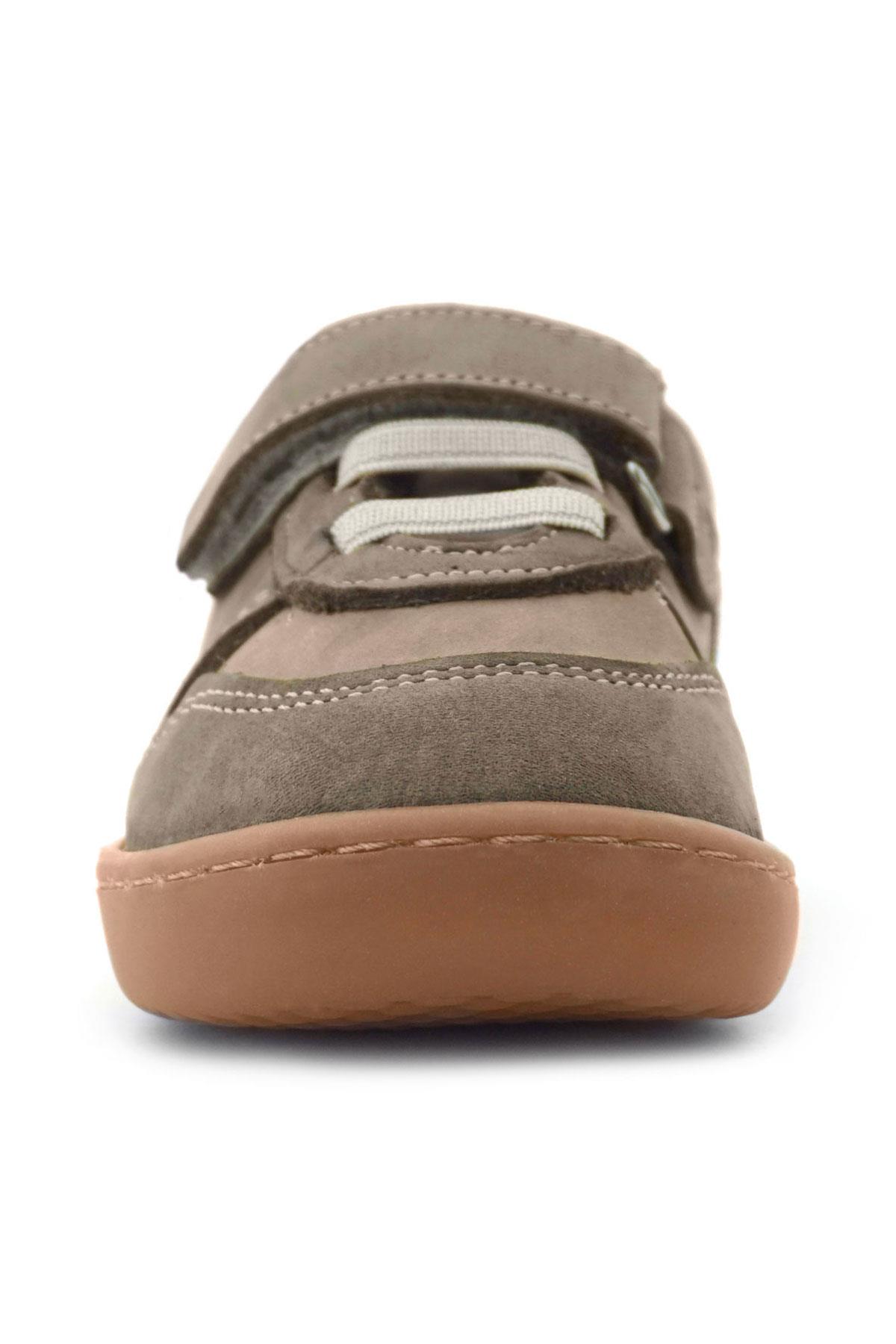 Rakerplus Bob Hakiki Deri Kum Krem Barefoot Cırtlı Lastikli Bebek Sneaker Ayakkabı R840-KMKR.25