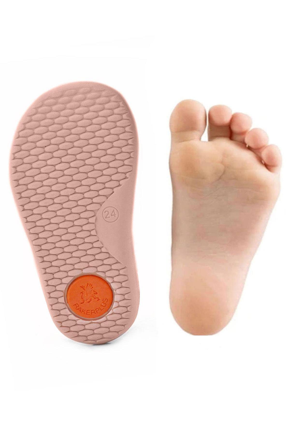 Rakerplus Bob Hakiki Deri Pembe Barefoot Cırtlı Lastikli Bebek Sneaker Ayakkabı R840-PP.25