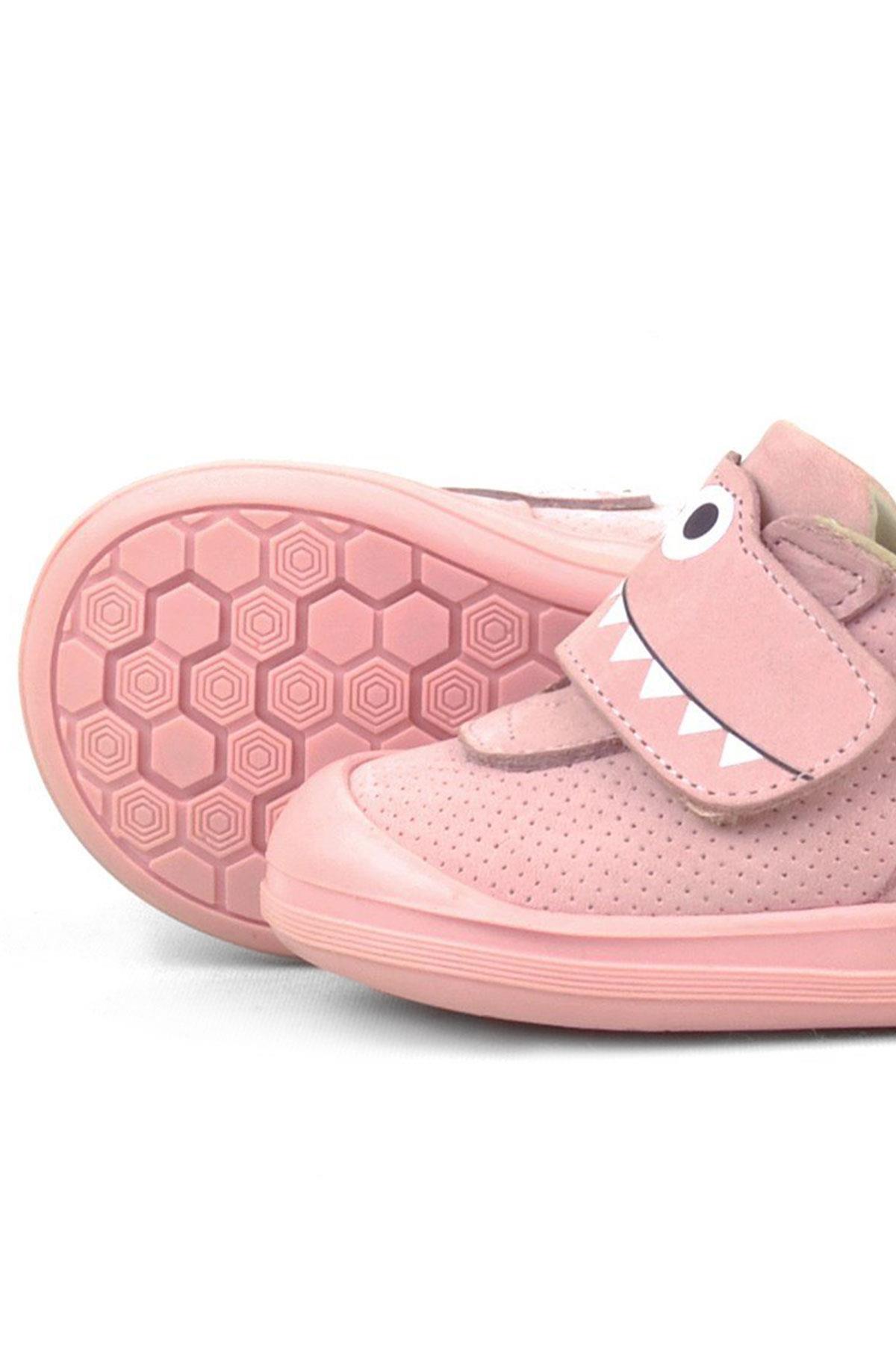 Rakerplus Dino Genuine Leather Light Pink High Ankle Baby's Shoes R402-PU.19
