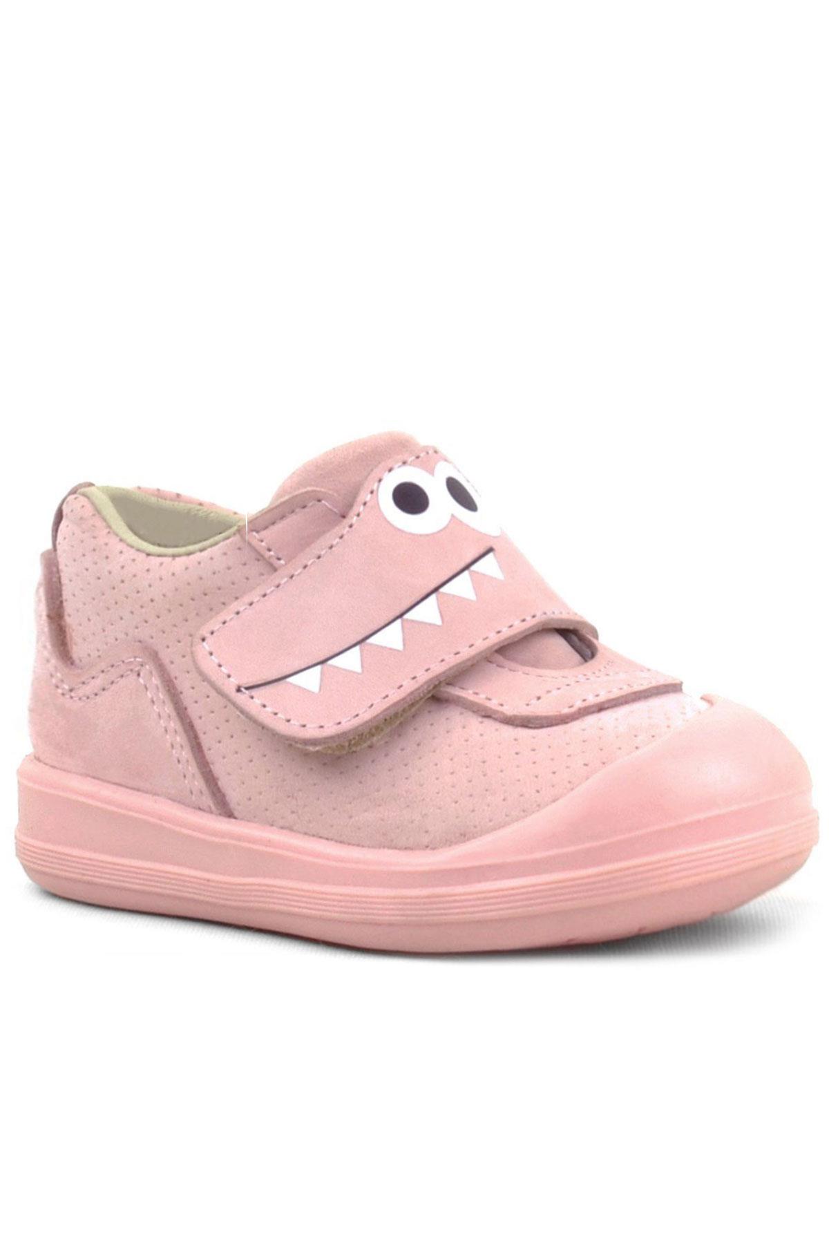 Rakerplus Dino Genuine Leather Light Pink High Ankle Baby's Shoes R402-PU.19