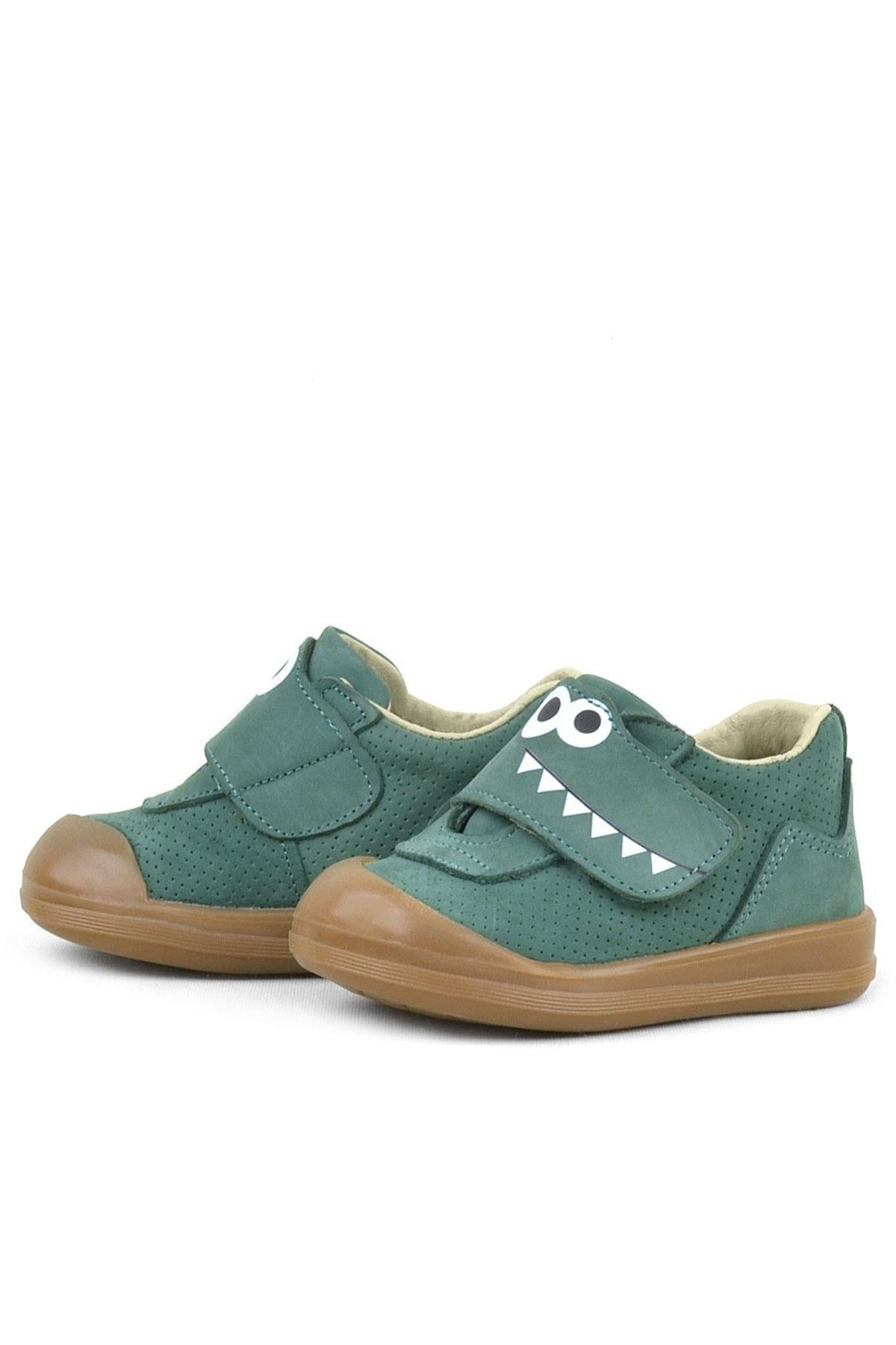 Rakerplus Dino Genuine Leather Green High Ankle Baby Shoes R402-Y.19