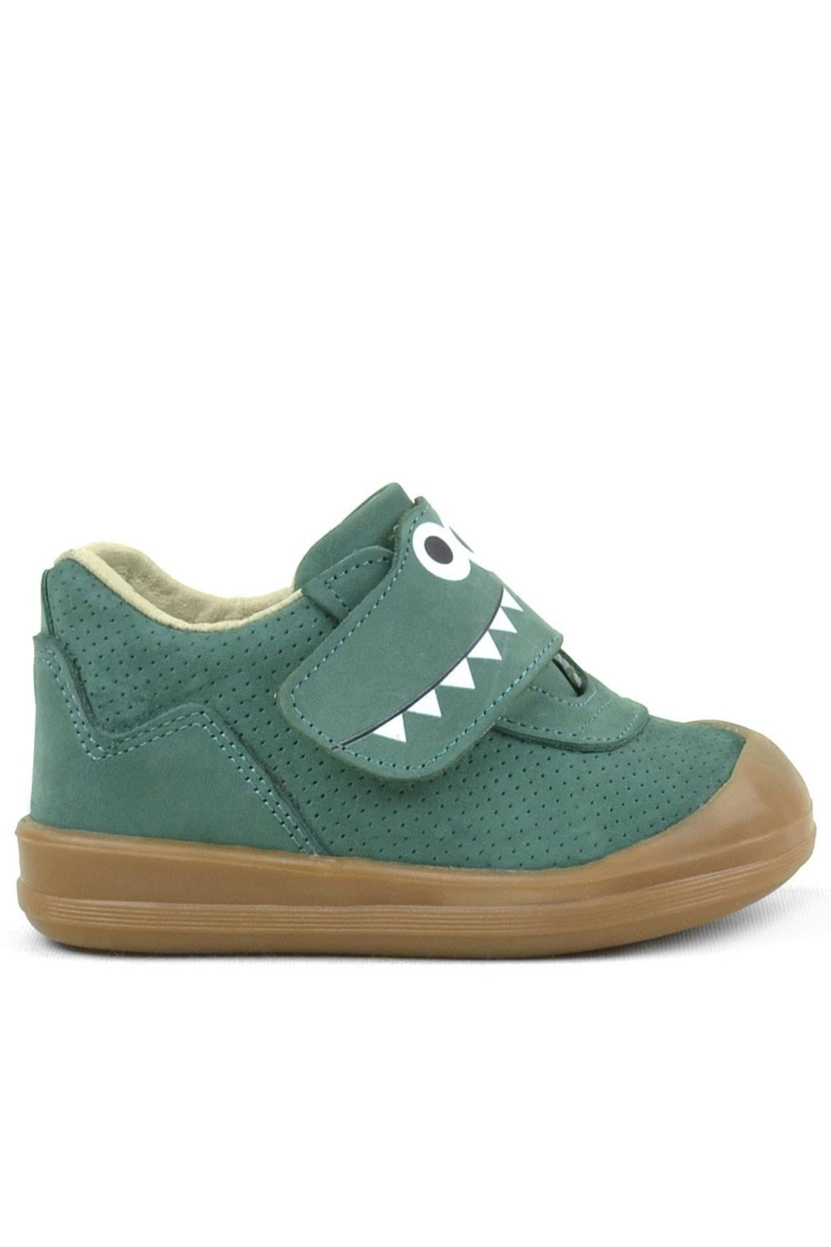 Rakerplus Dino Genuine Leather Green High Ankle Baby Shoes R402-Y.19