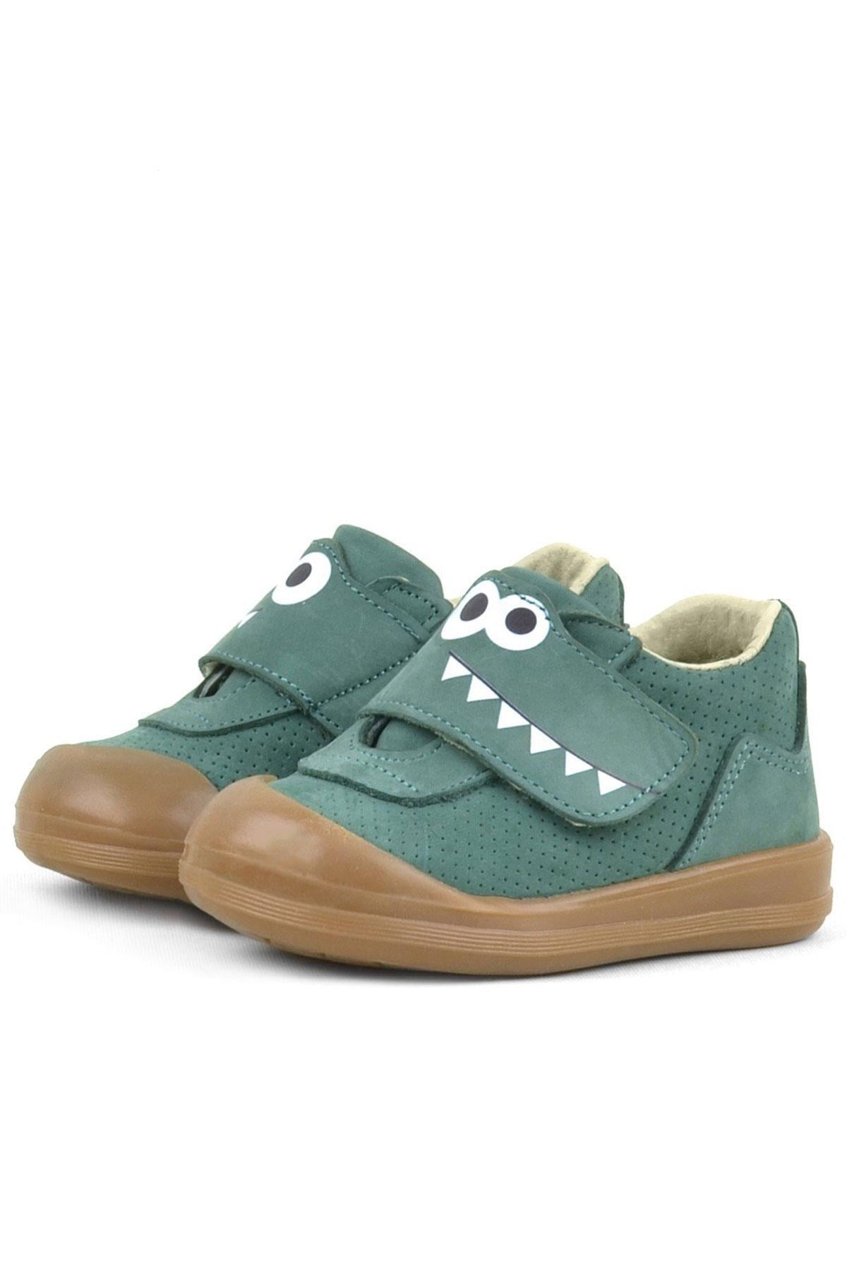 Rakerplus Dino Genuine Leather Green High Ankle Baby Shoes R402-Y.19