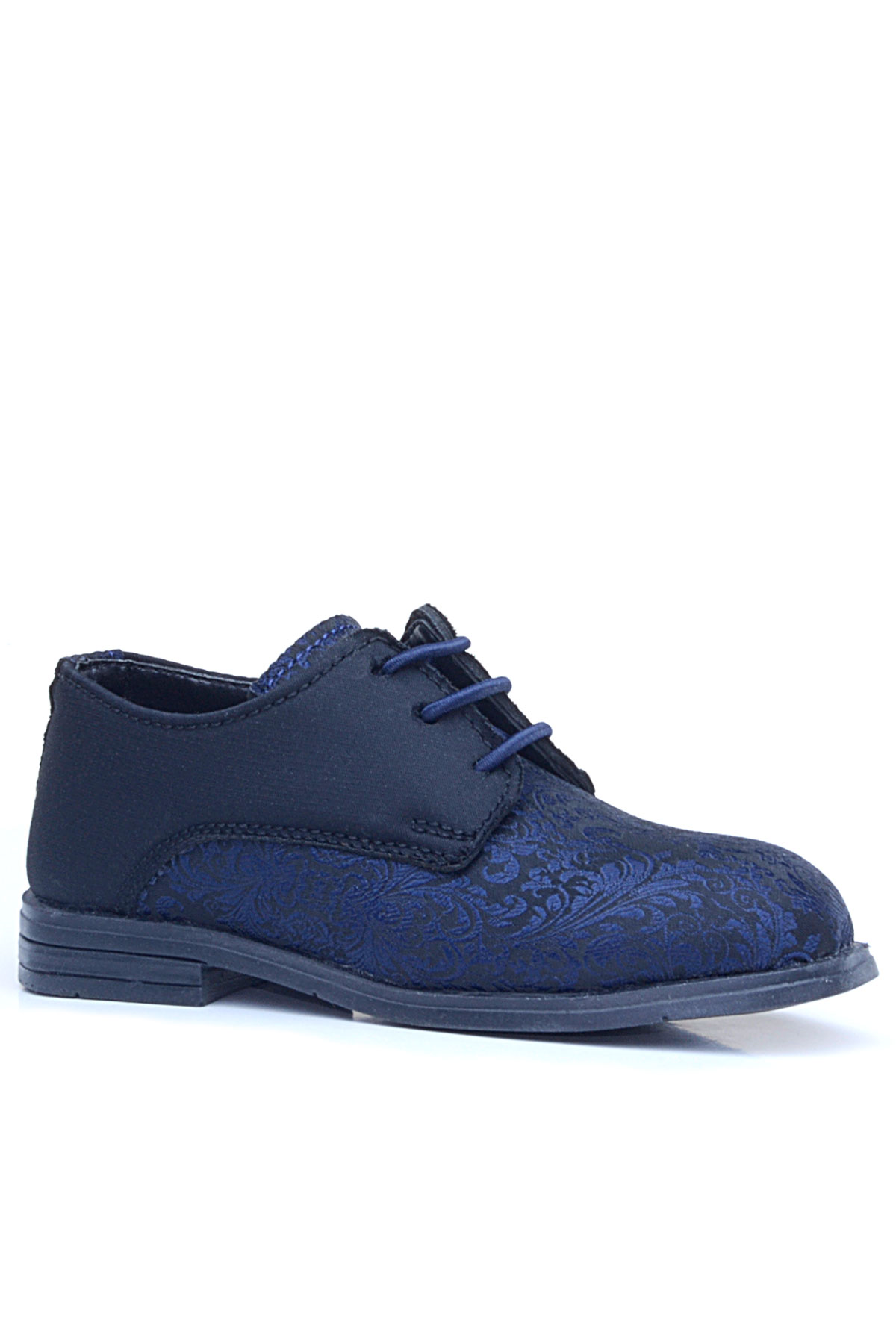 Rakerplus Navy Blue Black Lace Up Suit Classic Children's Shoes