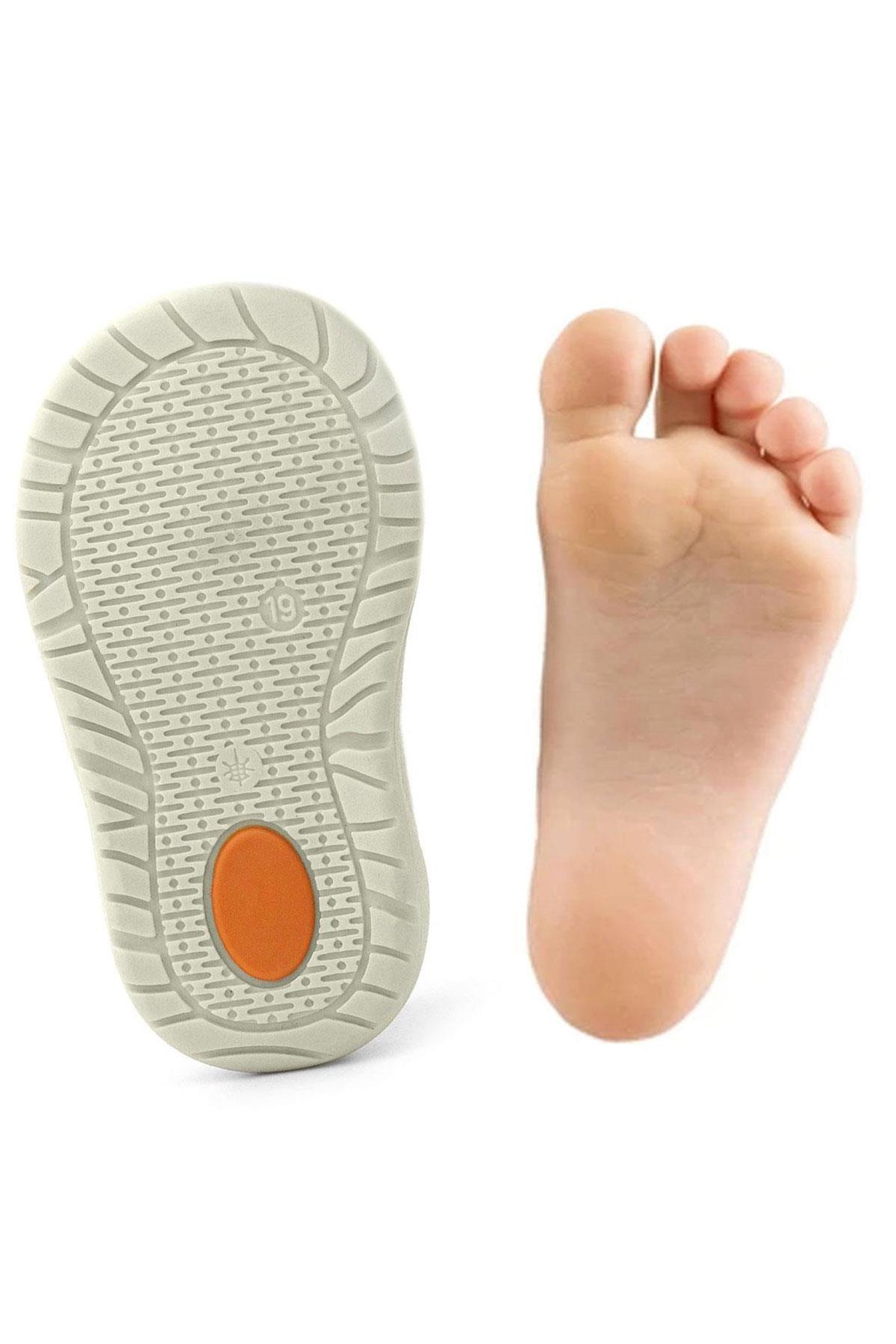 Rakerplus Schaggy Genuine Leather Khaki Baby Sports Shoes