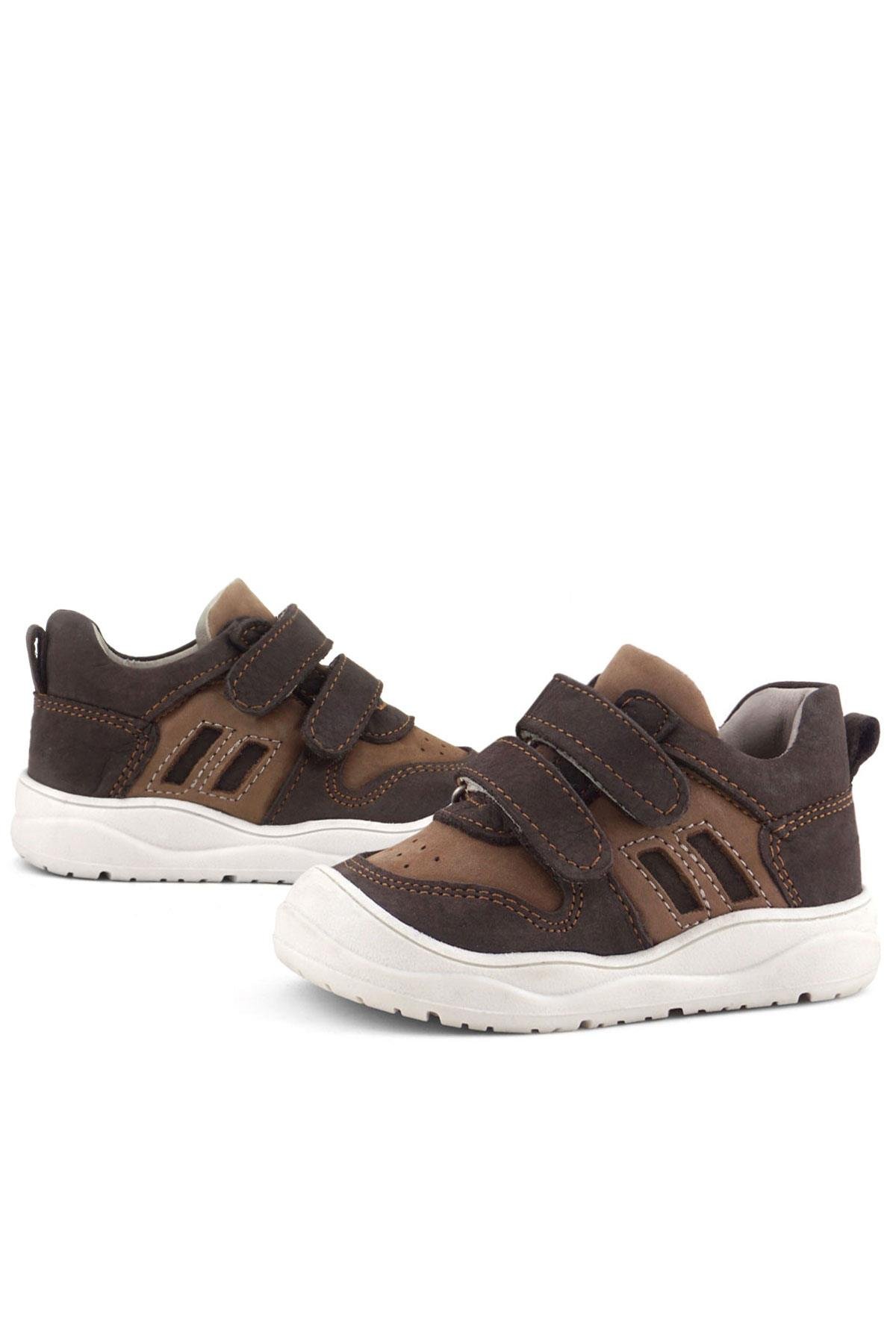 Rakerplus Schaggy Hakiki Deri Kahve Bebek Spor Ayakkabı