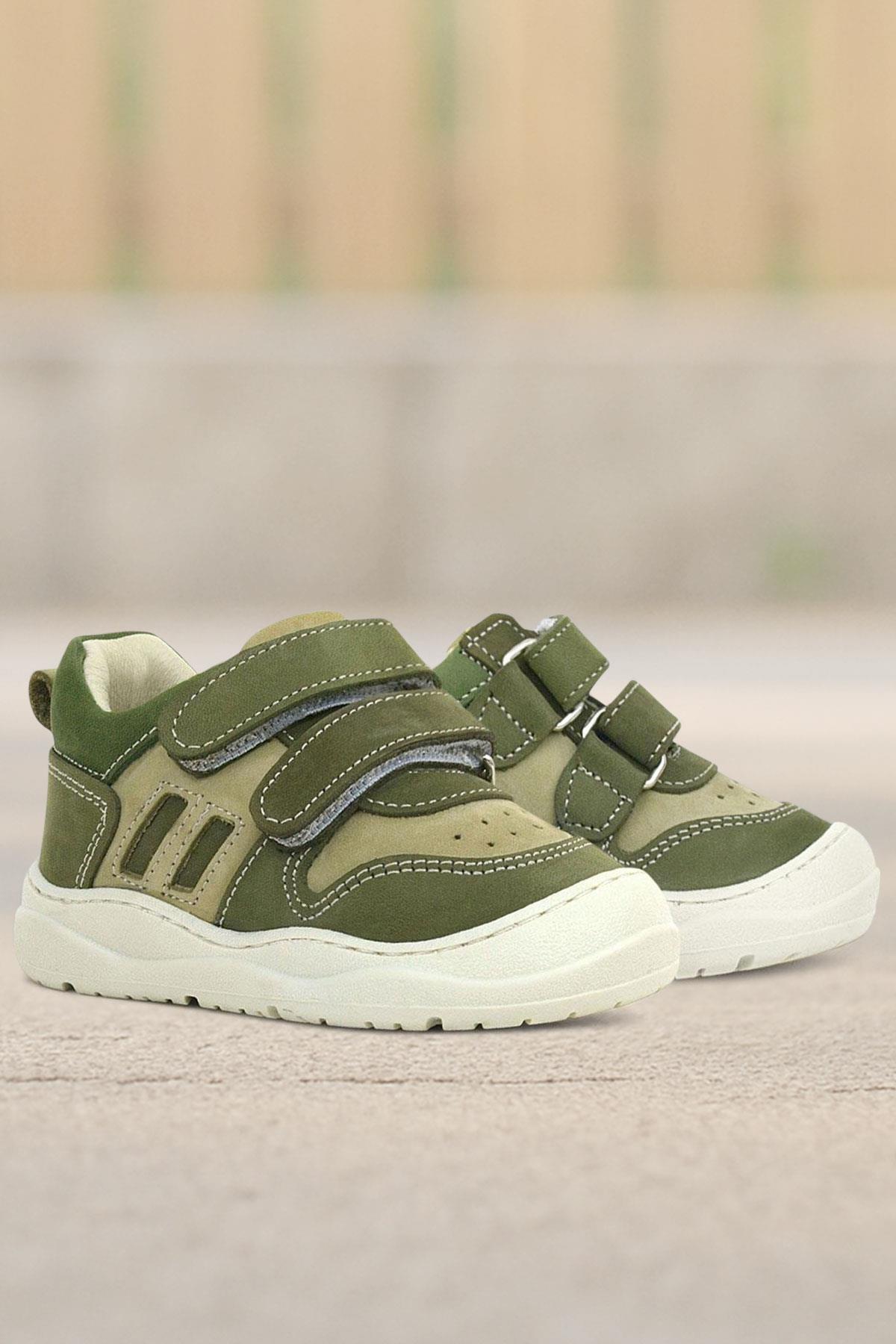 Rakerplus Schaggy Genuine Leather Khaki Baby Sports Shoes