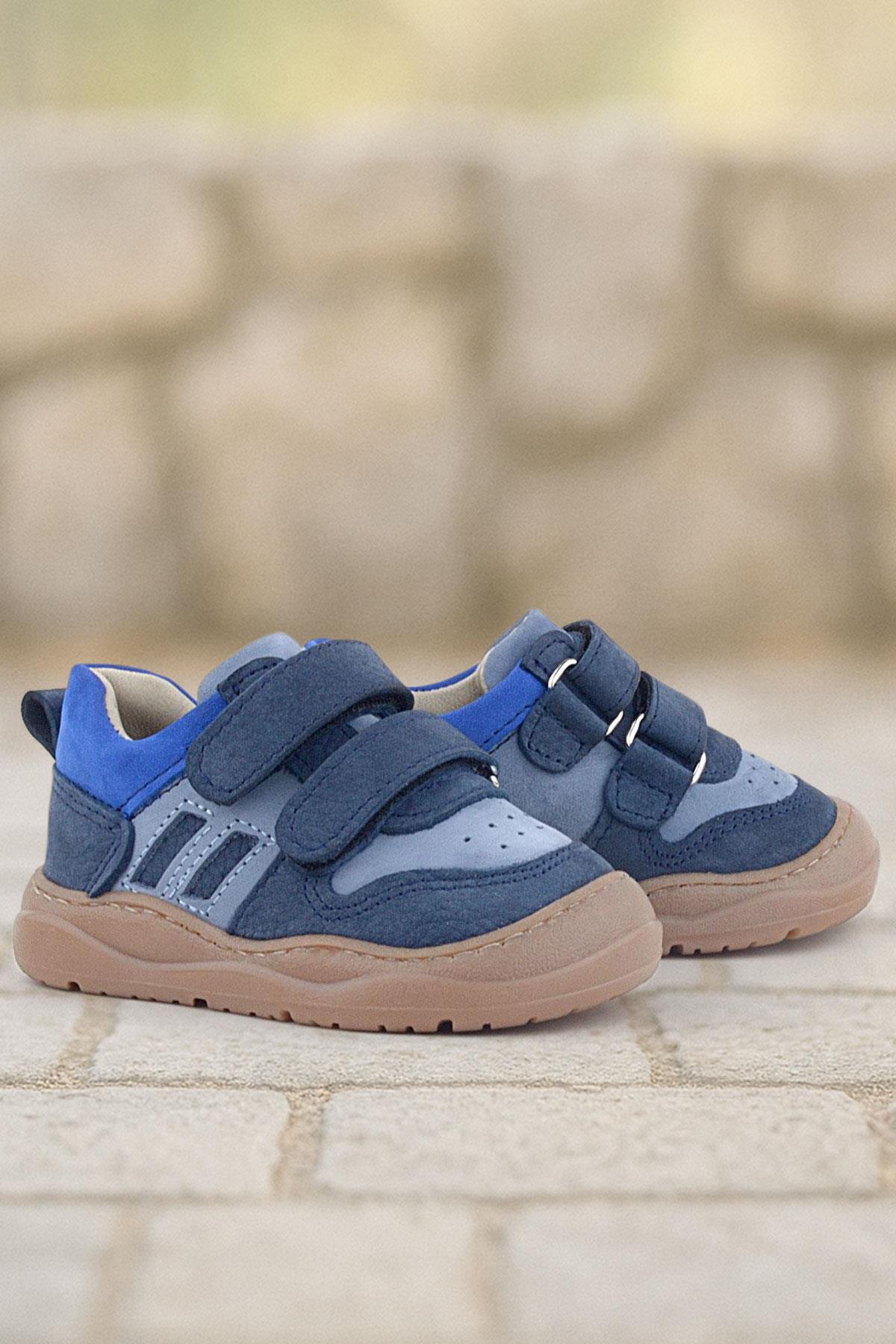 Rakerplus Schaggy Genuine Leather Navy Blue Baby Sports Shoes