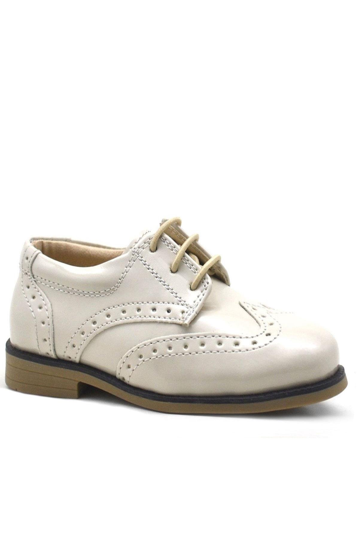 Rakerplus Bej Rugan Bağcıklı Klasik Erkek Çocuk Ayakkabı