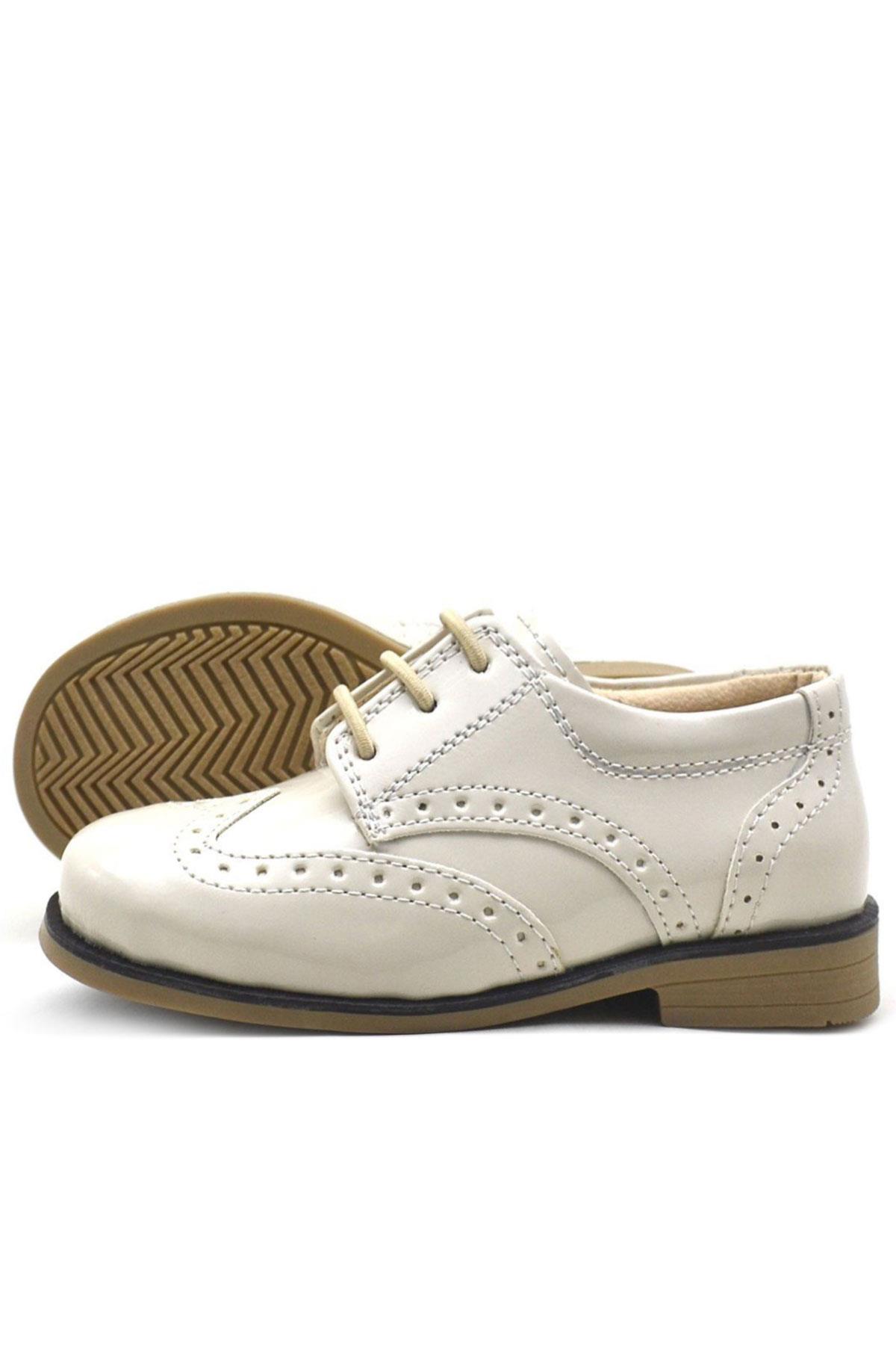 Rakerplus Bej Rugan Bağcıklı Klasik Erkek Çocuk Ayakkabı