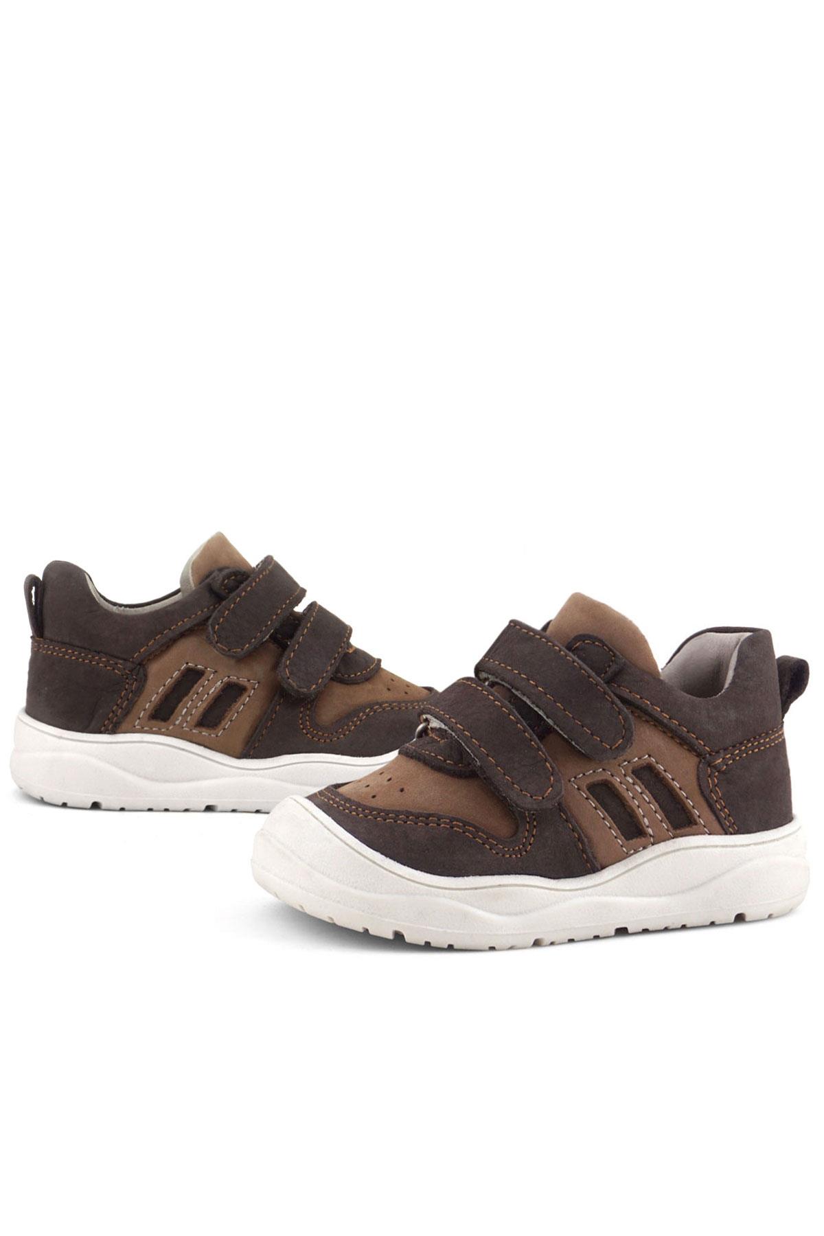 Rakerplus Schaggy Hakiki Deri Kahve Bebek Spor Ayakkabı