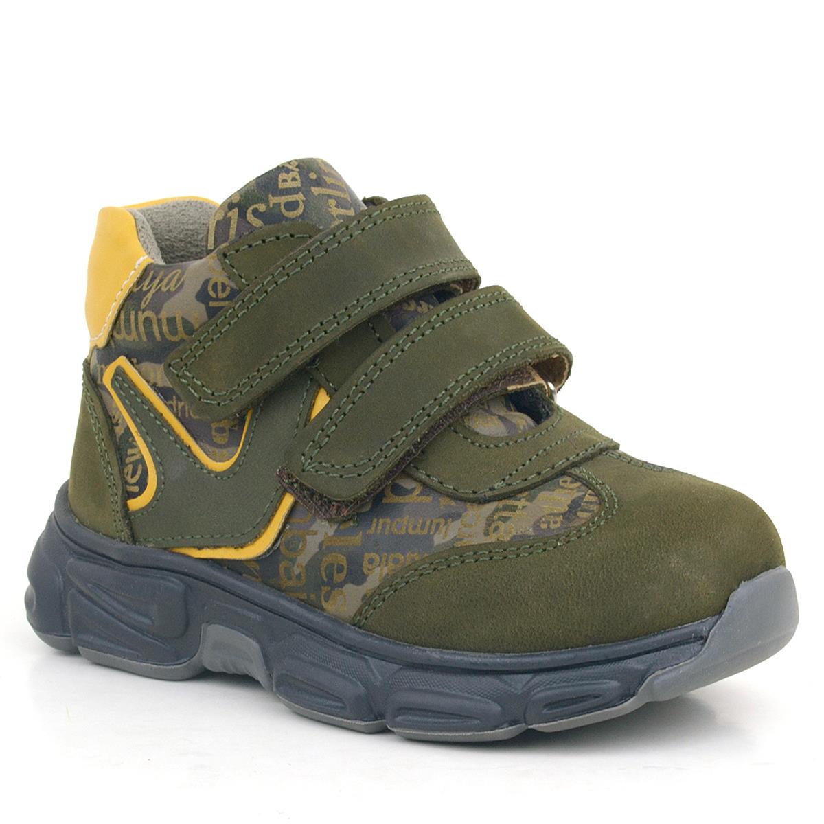 Rakerplus Hakiki Deri Haki Sarı Bebek Spor Bot Ayakkabı