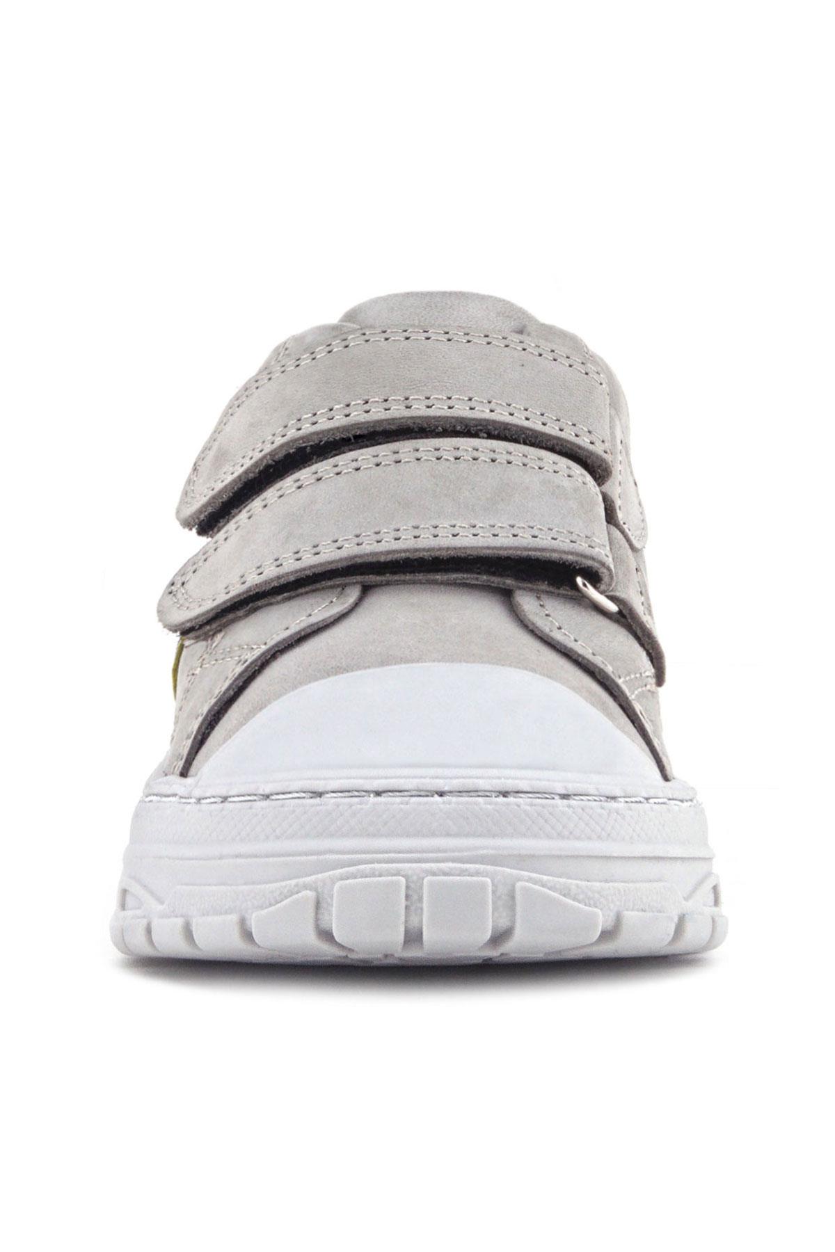 Rakerplus Tails Hakiki Deri Gri Sarı Cırtlı Çocuk Spor Bot