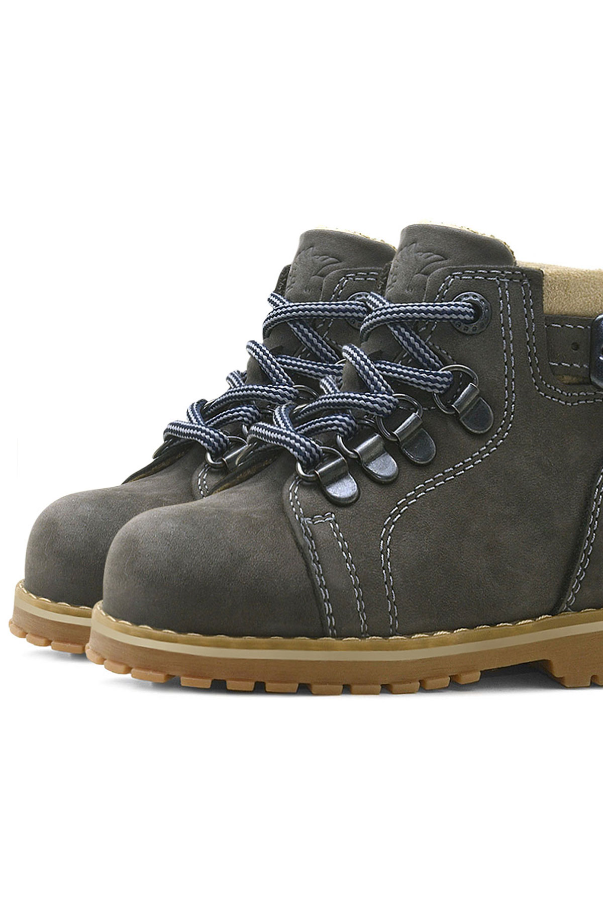 Rakerplus Griffon Furred Genuine Leather Gray Baby Boots