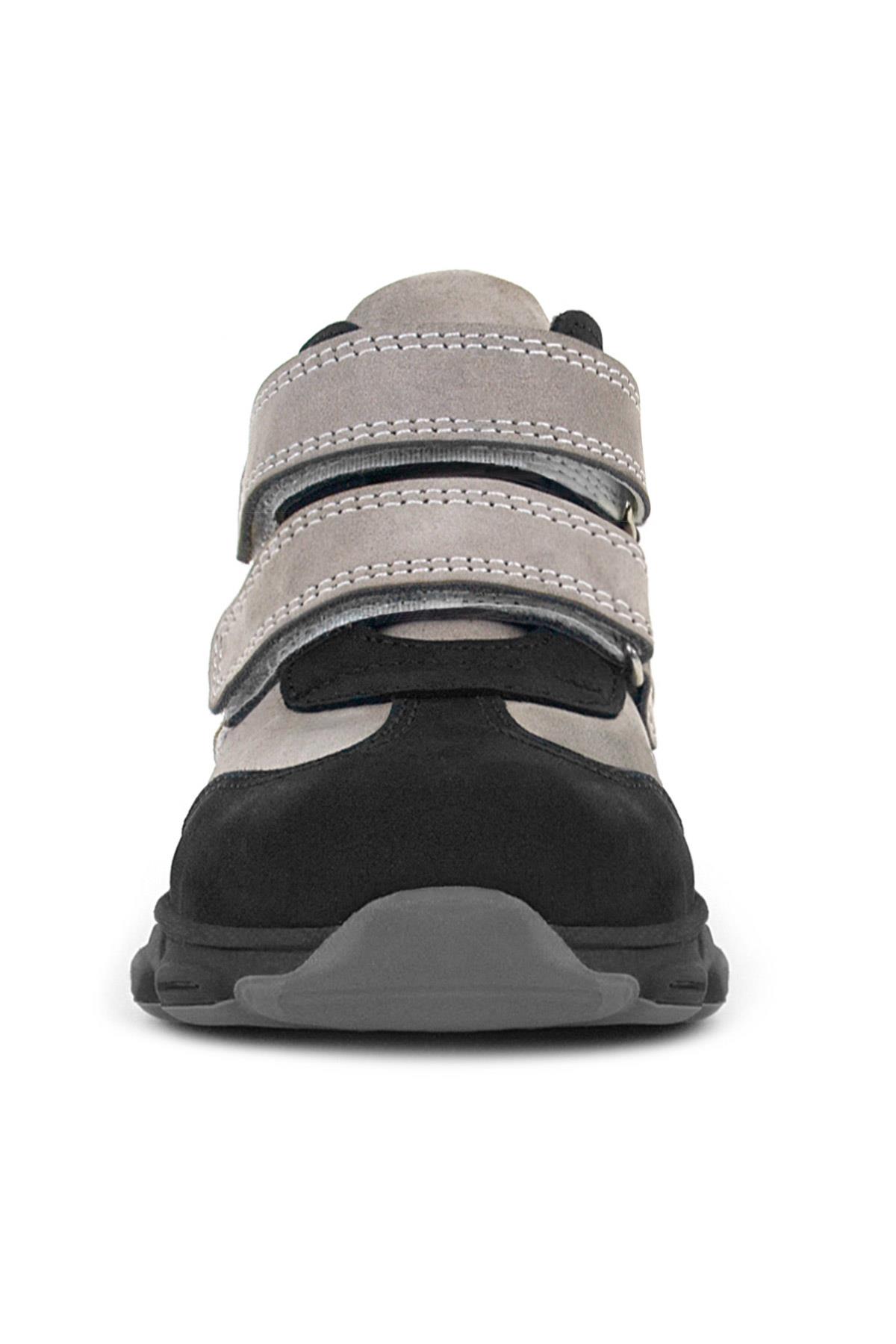 Rakerplus Genuine Leather Grey Black Baby Sports Boots Shoes