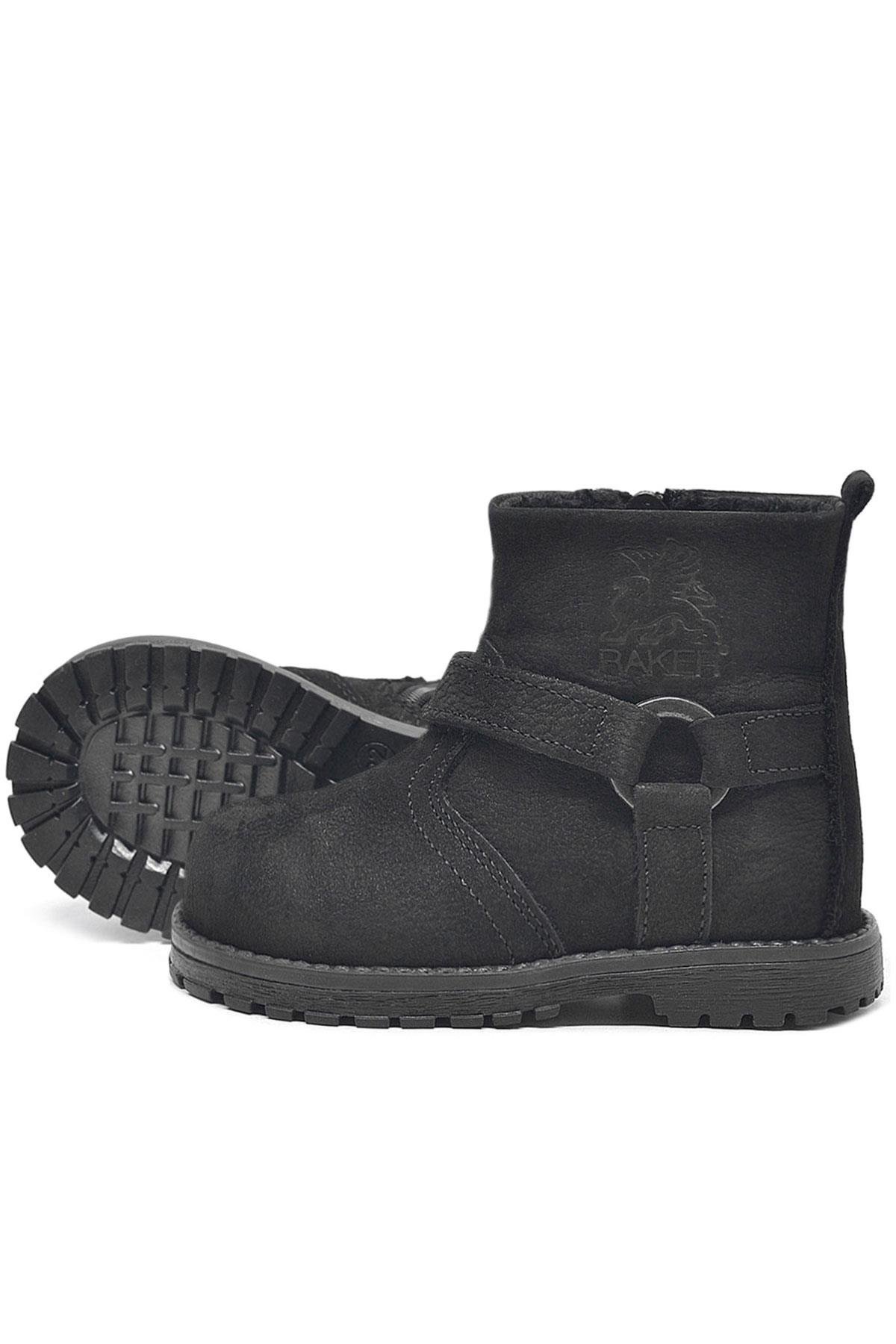 Rakerplus Chiron Hakiki Deri Fermuarlı Kışlık Bebek Bot