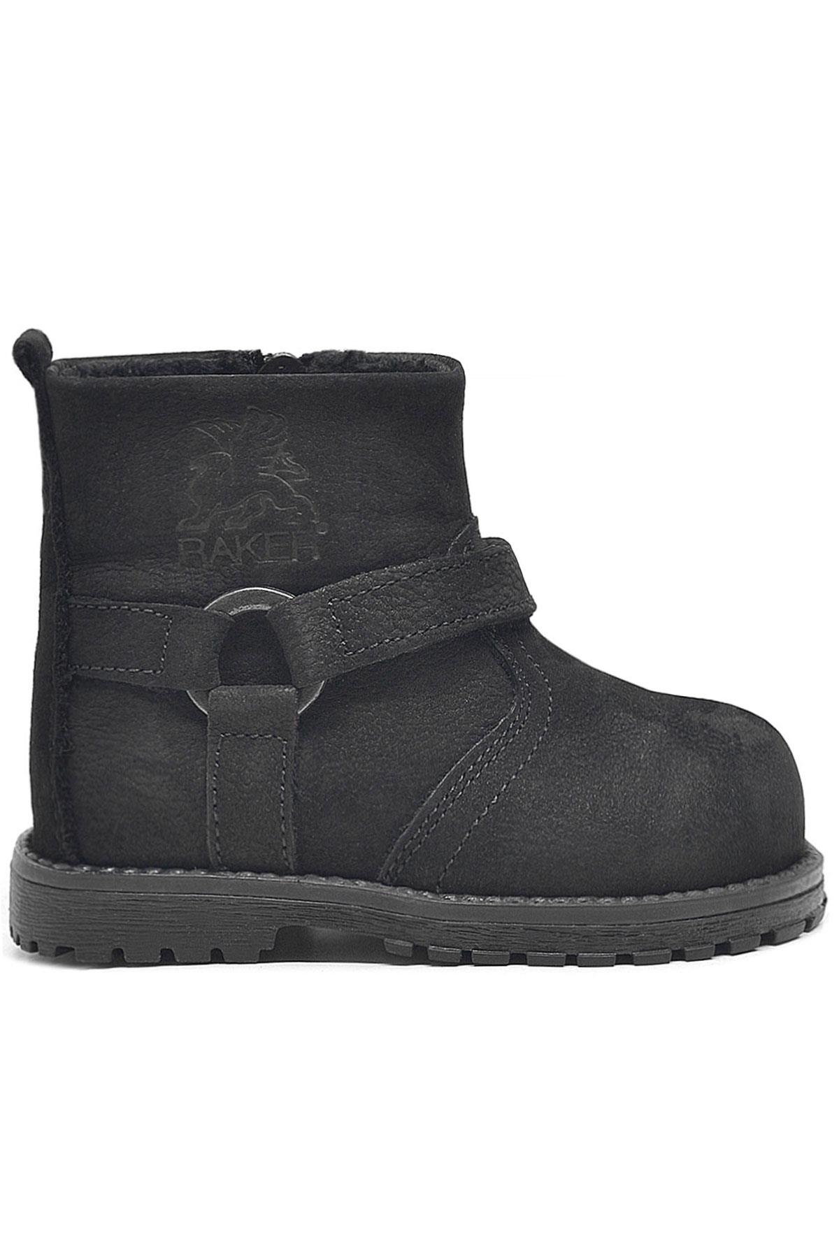 Rakerplus Chiron Hakiki Deri Fermuarlı Kışlık Bebek Bot