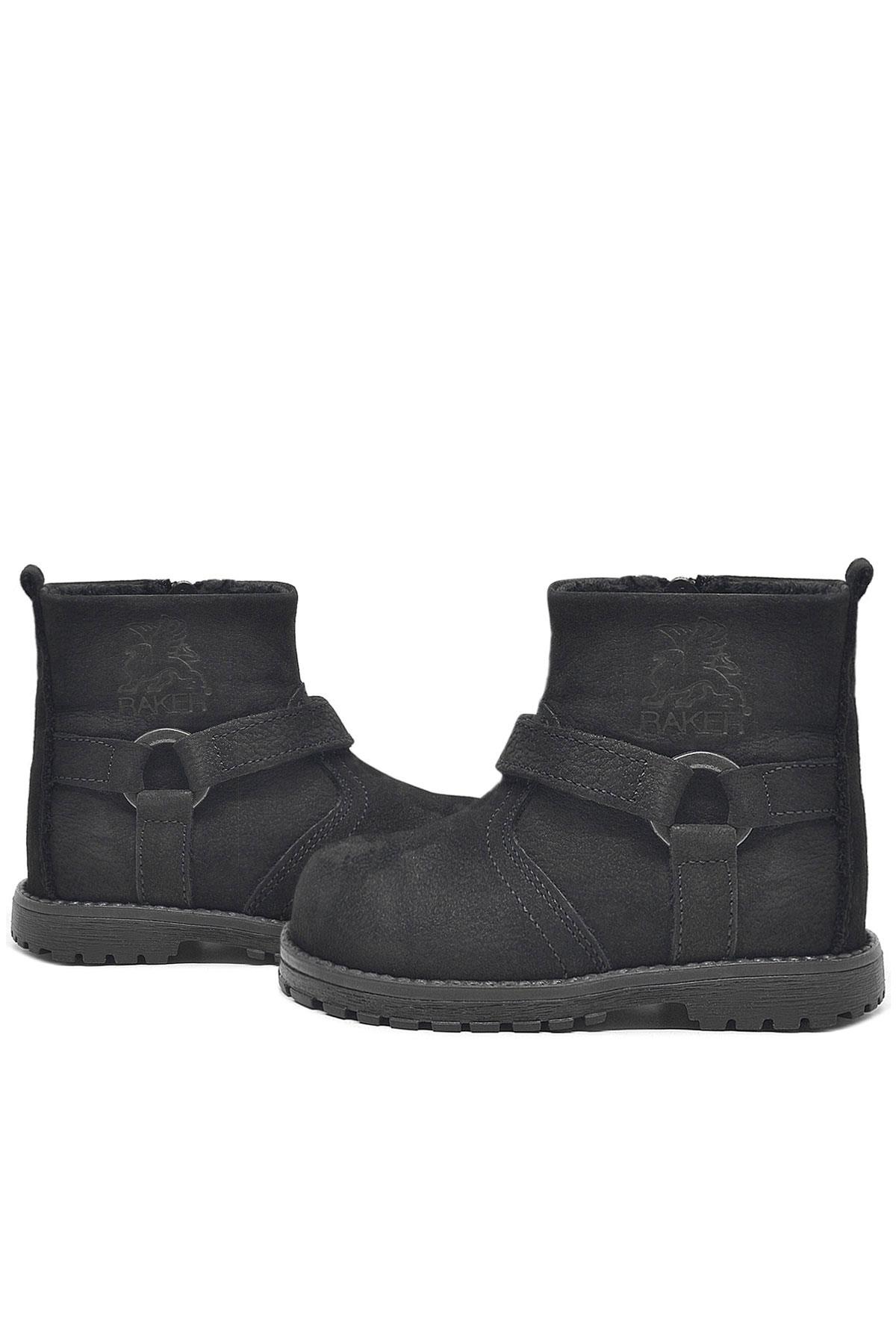 Rakerplus Chiron Hakiki Deri Fermuarlı Kışlık Bebek Bot