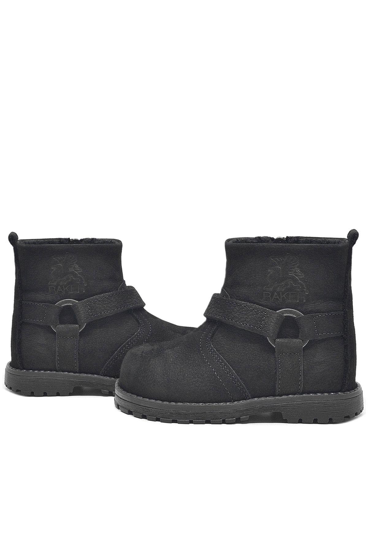 Rakerplus Chiron Hakiki Deri Fermuarlı Kışlık Bebek Bot