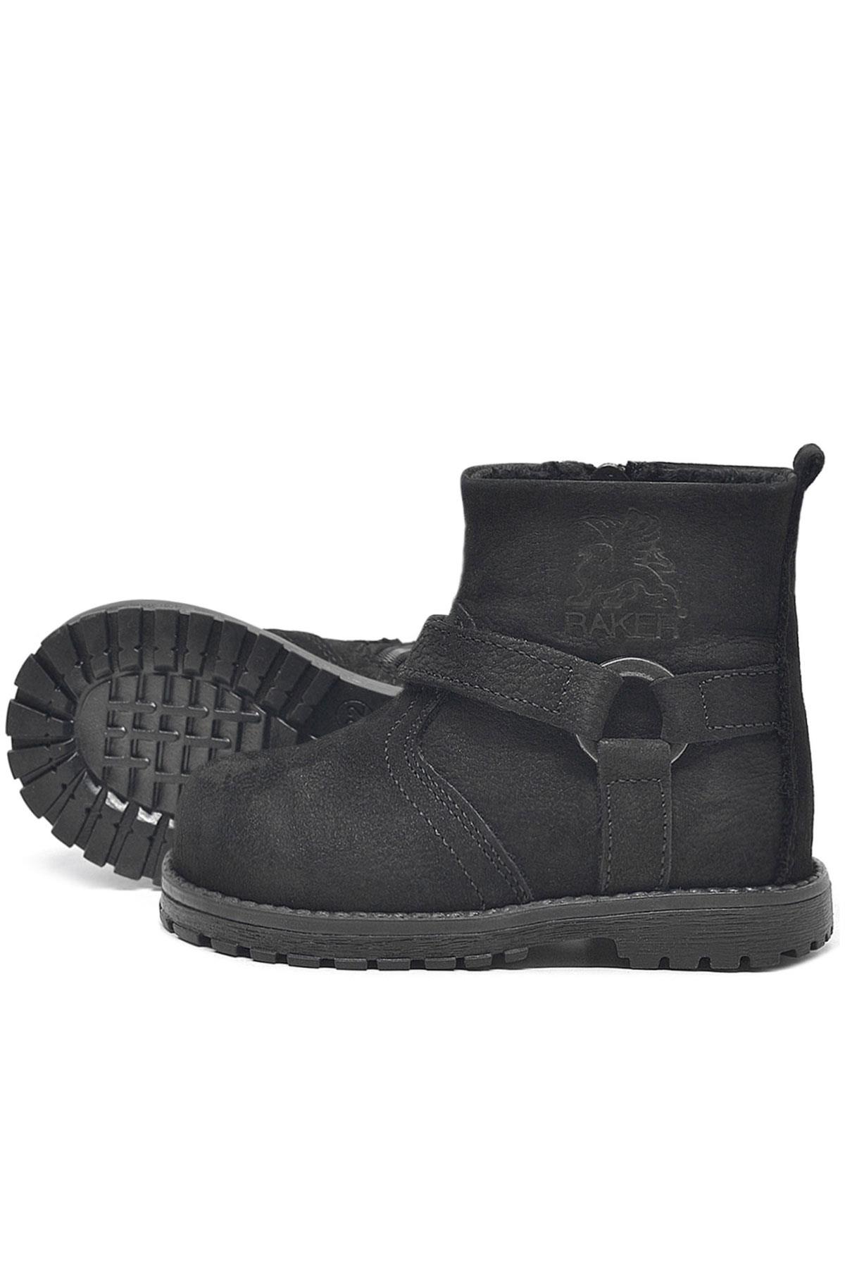 Rakerplus Chiron Hakiki Deri Fermuarlı Kışlık Bebek Bot