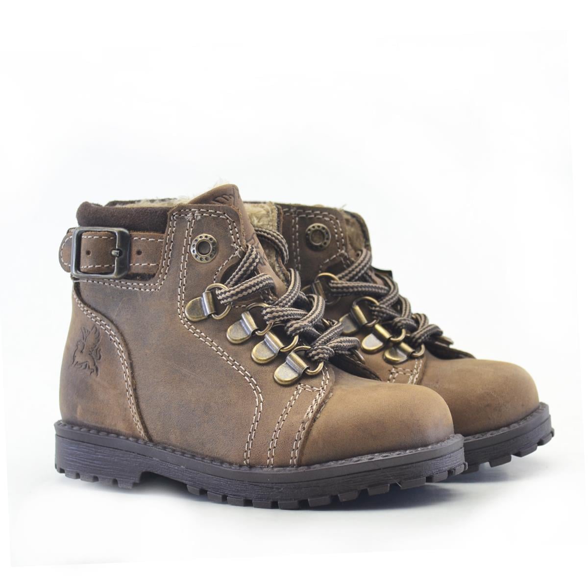 Rakerplus Griffon Genuine Leather Sand Color Boots Furred Baby Size Toddler