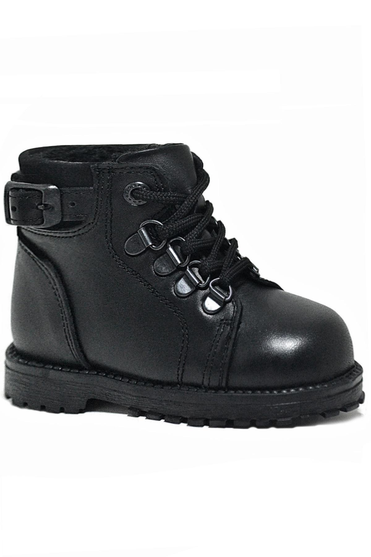 Rakerplus Griffon Genuine Leather Black Zippered Boots for Baby Boy