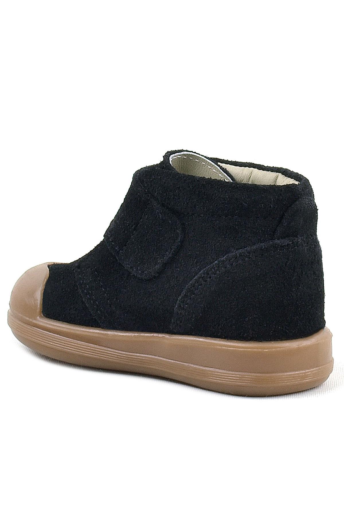 Rakerplus Yoohoo Hakiki Deri Siyah Cırtlı Unisex Bebek Bot