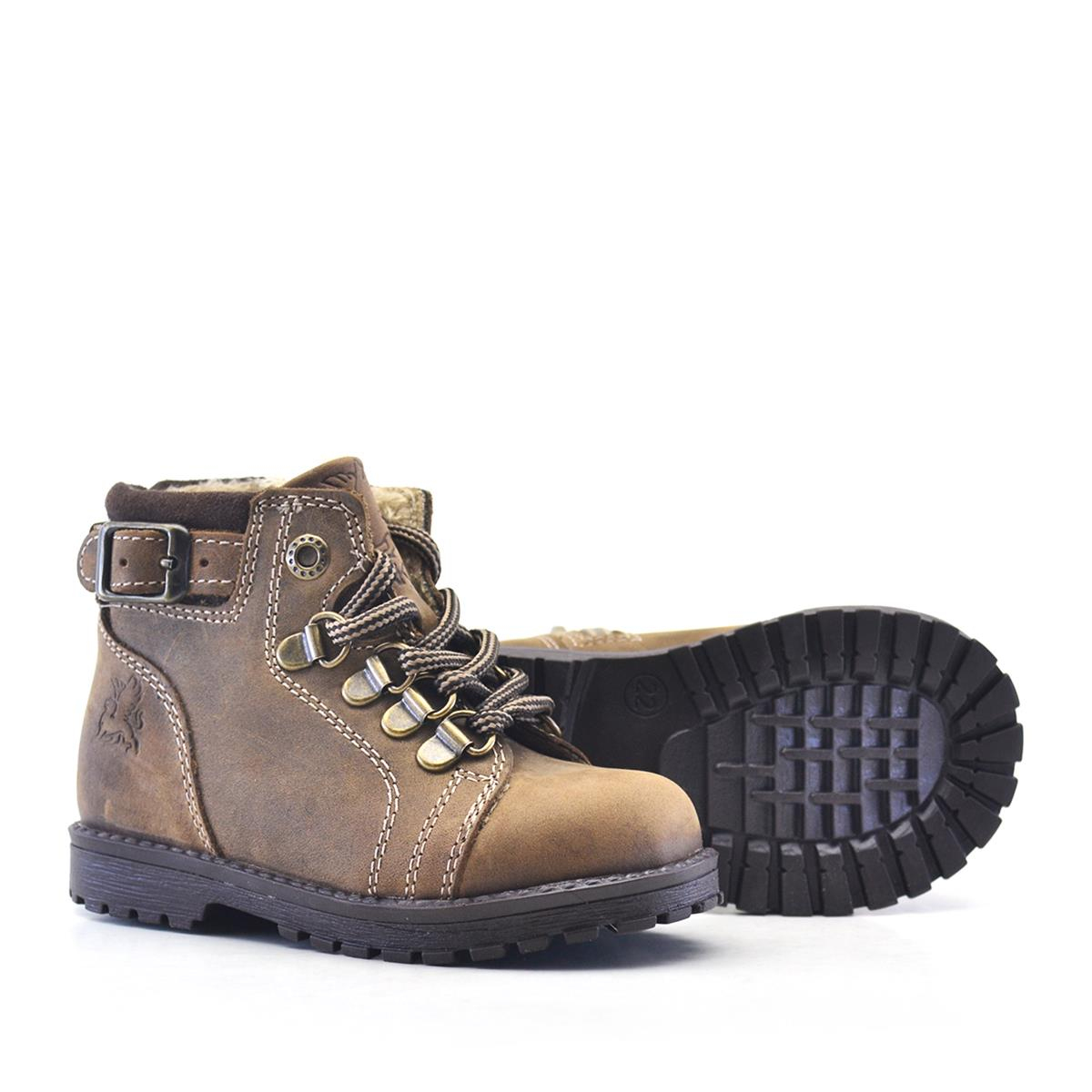 Rakerplus Griffon Genuine Leather Sand Color Boots Furred Baby Size Toddler