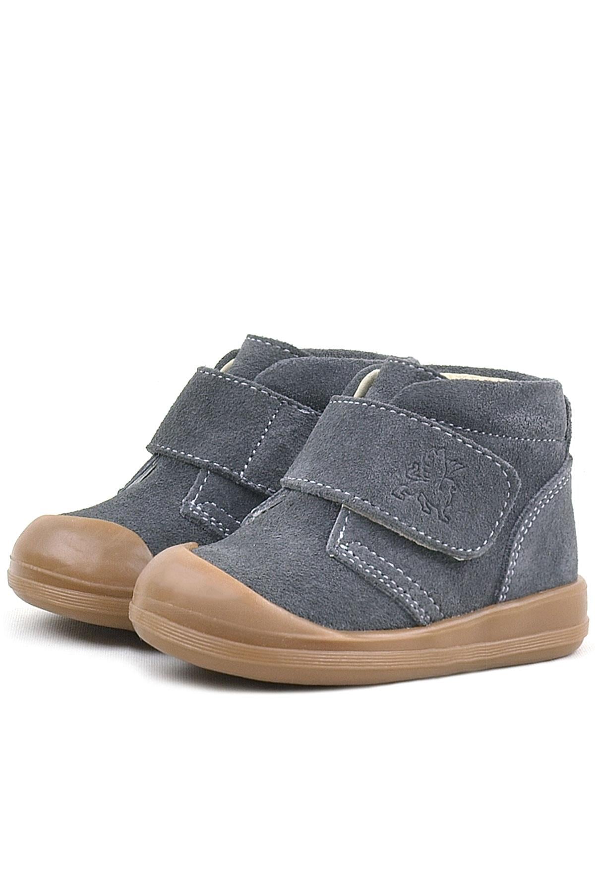 Rakerplus Yoohoo Hakiki Deri Füme Cırtlı Unisex Bebek Bot