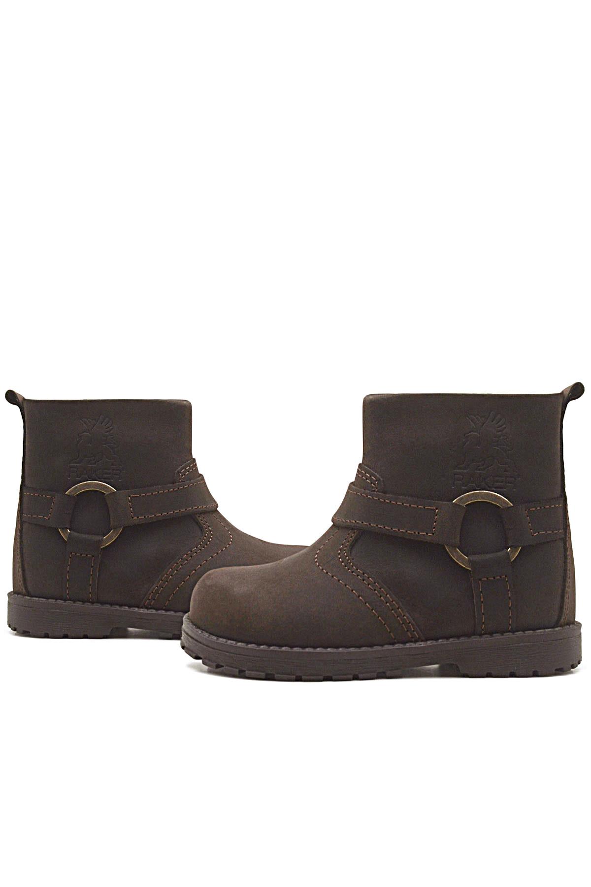 Rakerplus Zippered Genuine Leather Fur Baby Boy Boots Chiron Series