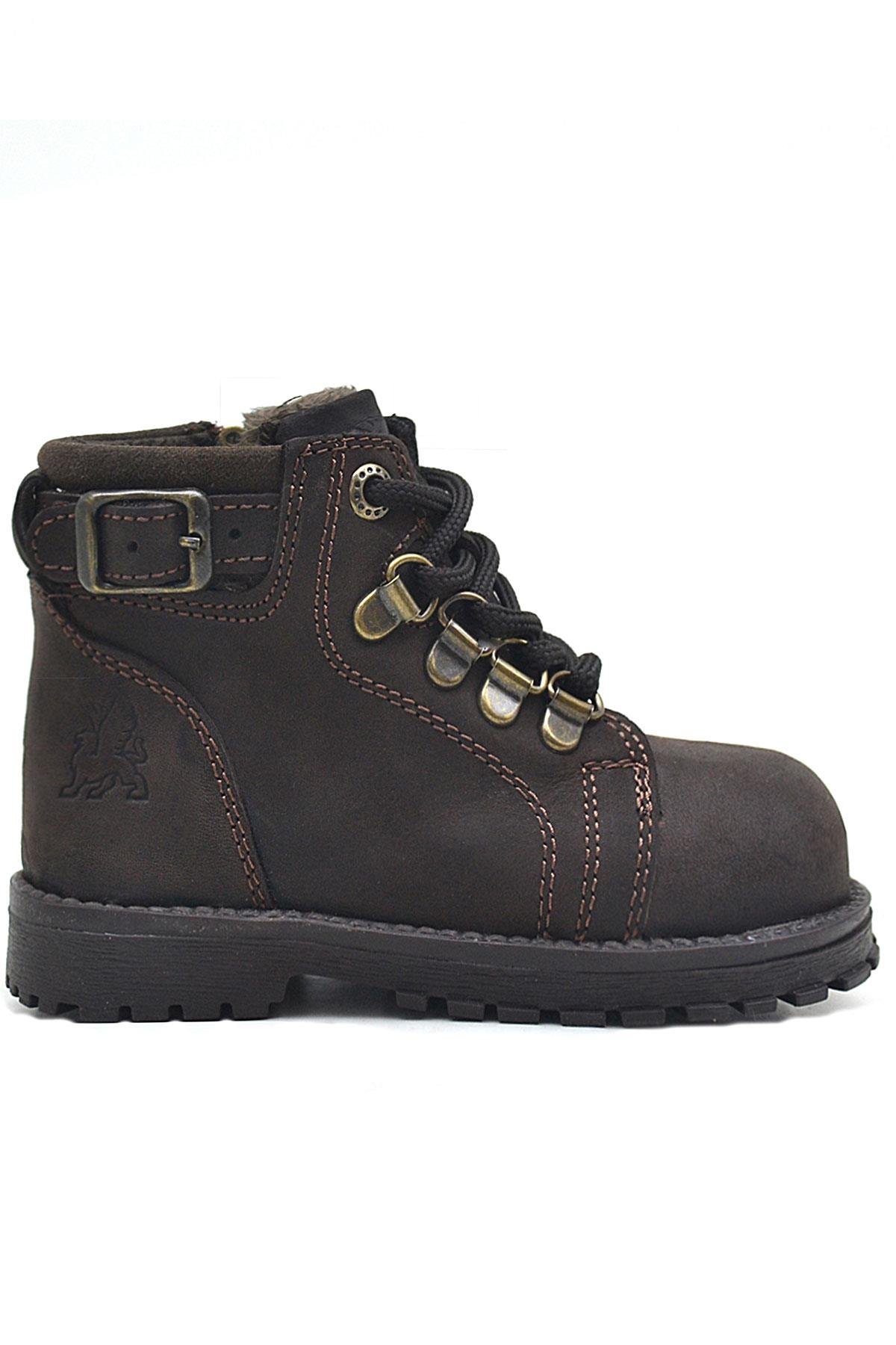 Rakerplus Griffon Hakiki Deri Fermuarlı Kışlık Çocuk Bot