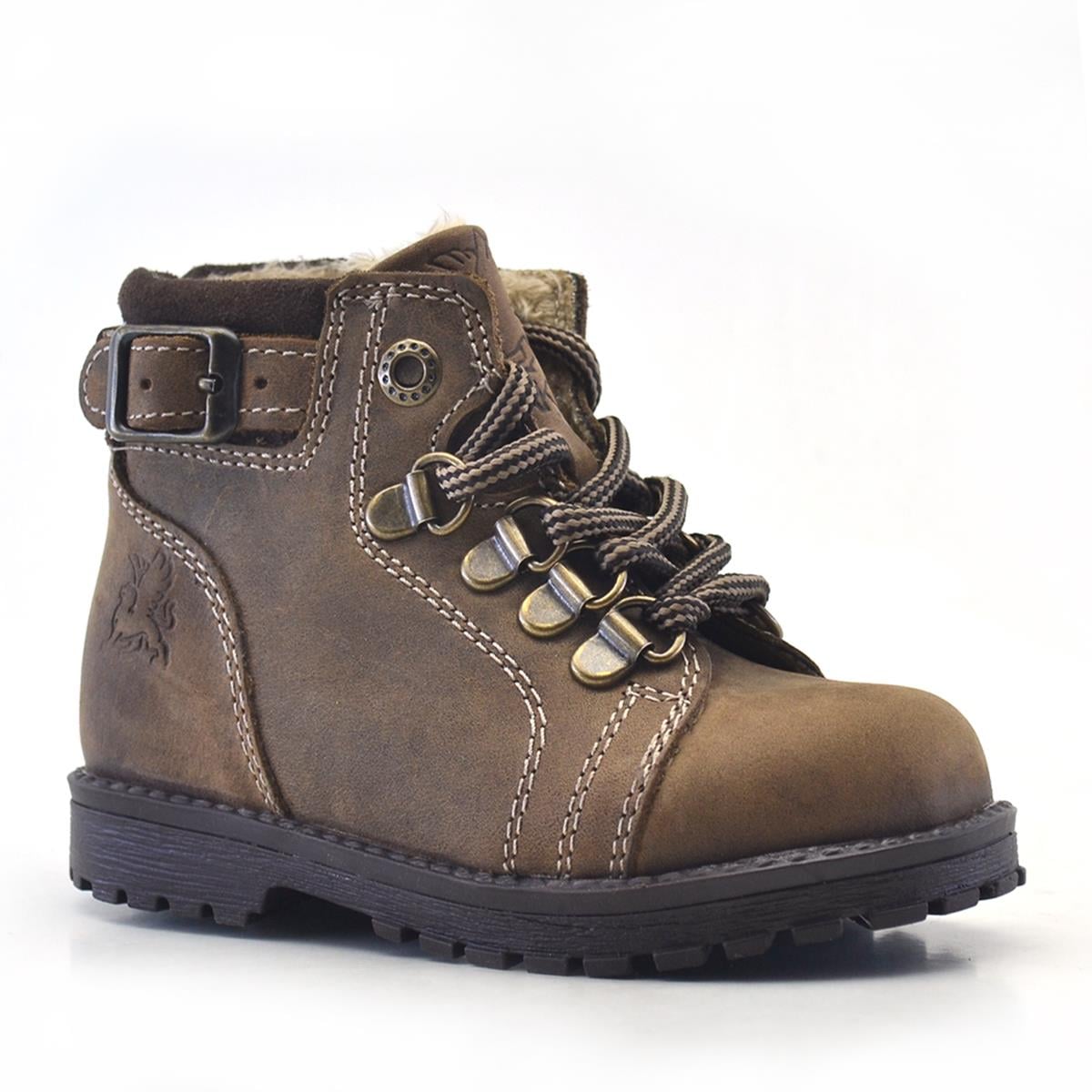Rakerplus Griffon Genuine Leather Sand Color Boots Furred Baby Size Toddler