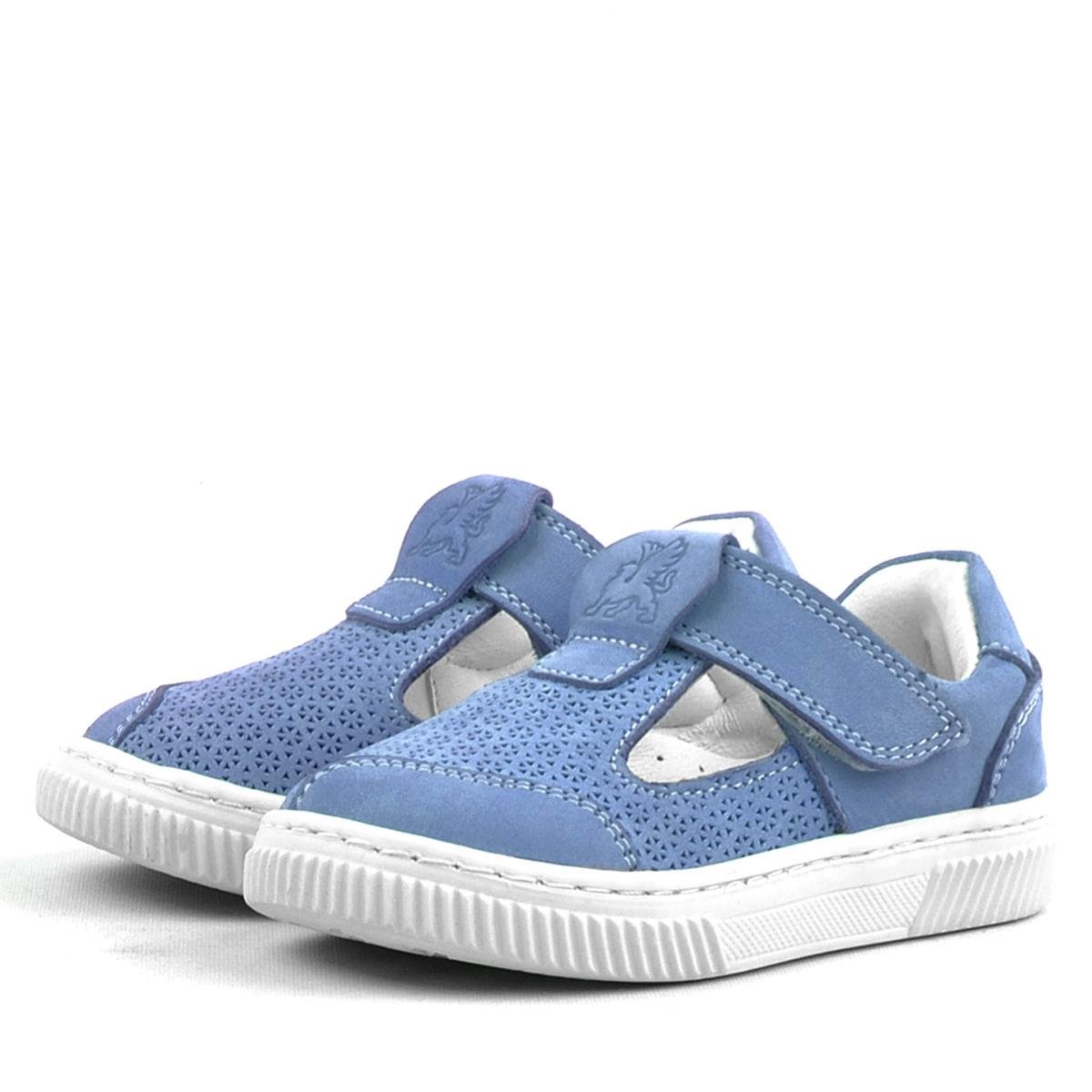 Rakerplus Bheem Hakiki Deri Mavi Cırtlı Bebek Sneaker Sandalet