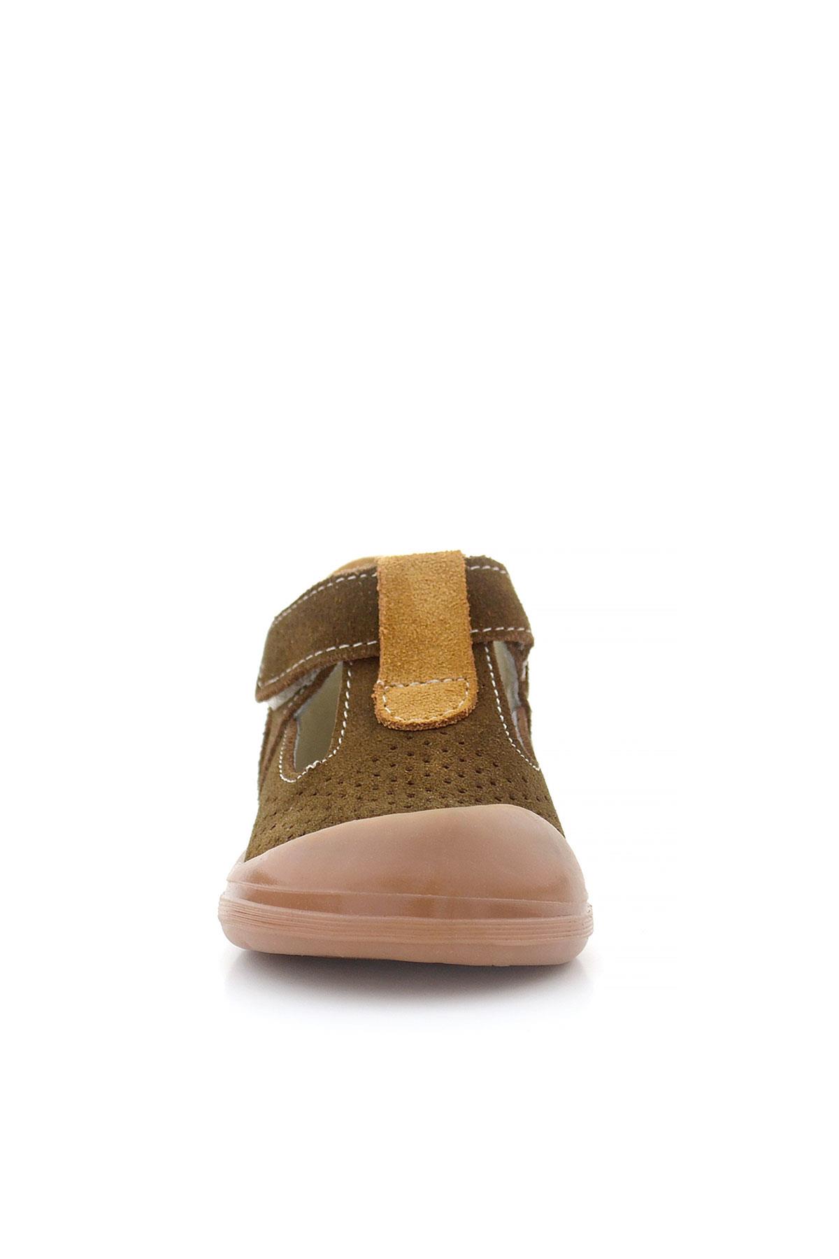 Rakerplus Shaun Hakiki Deri Kahverengi Taba Cırtlı Anatomik Bebek Sandalet