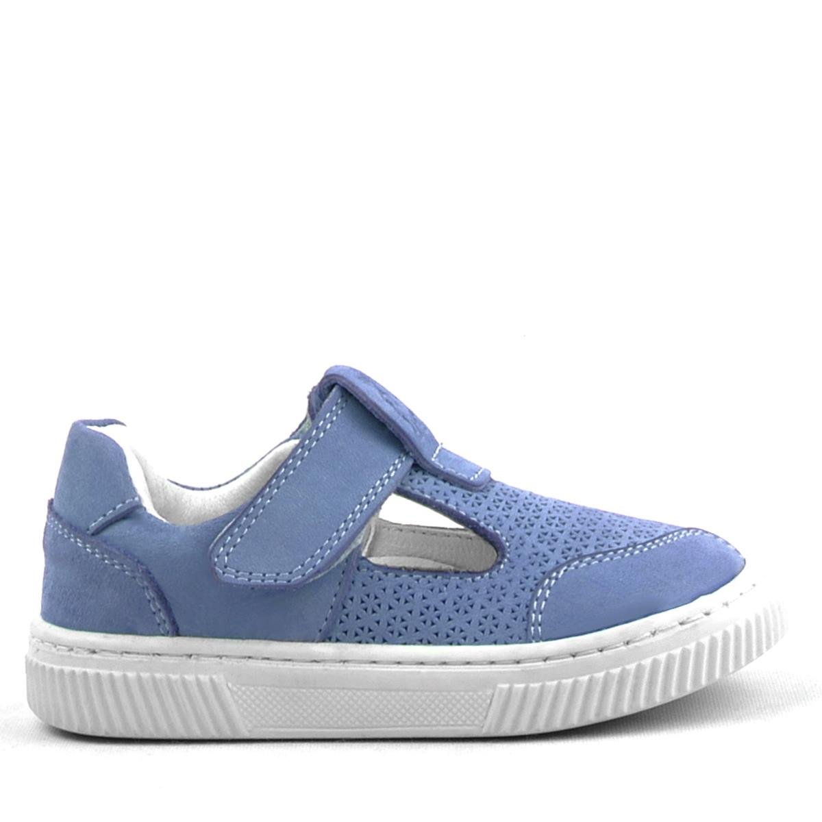 Rakerplus Bheem Hakiki Deri Mavi Cırtlı Bebek Sneaker Sandalet