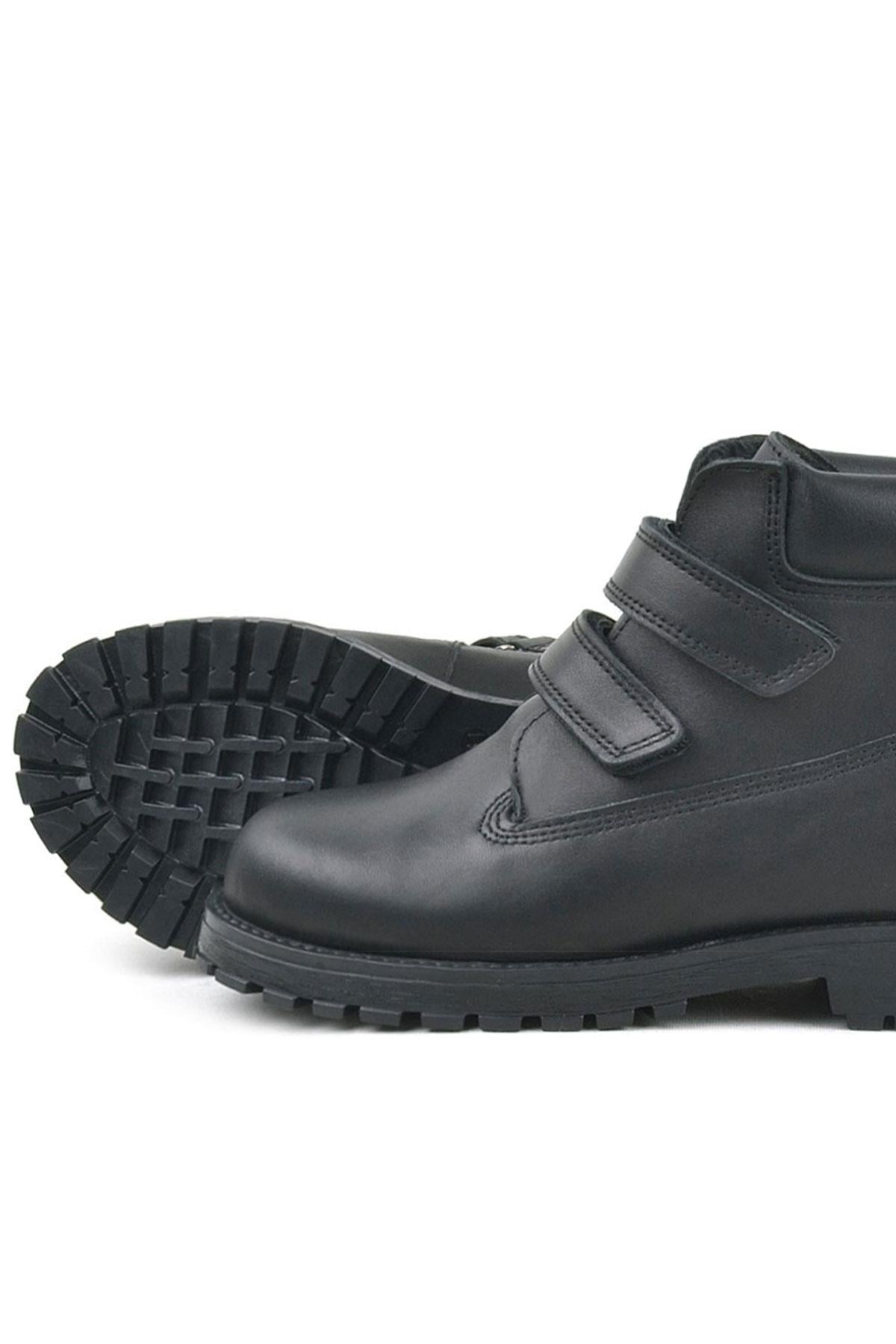 Rakerplus Neson Genuine Leather Black Kids Boots