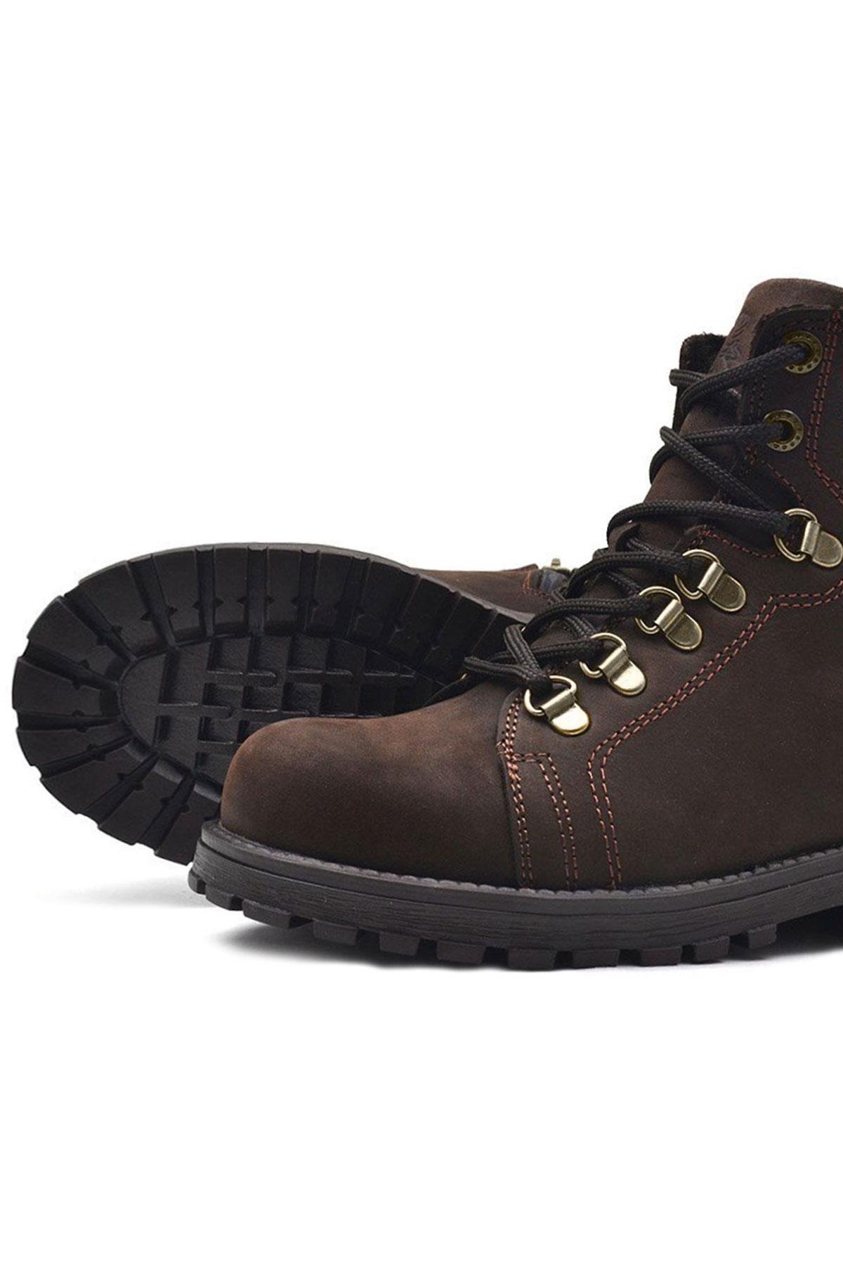 Rakerplus Griffon Hakiki Deri Fermuarlı Kışlık Çocuk Bot