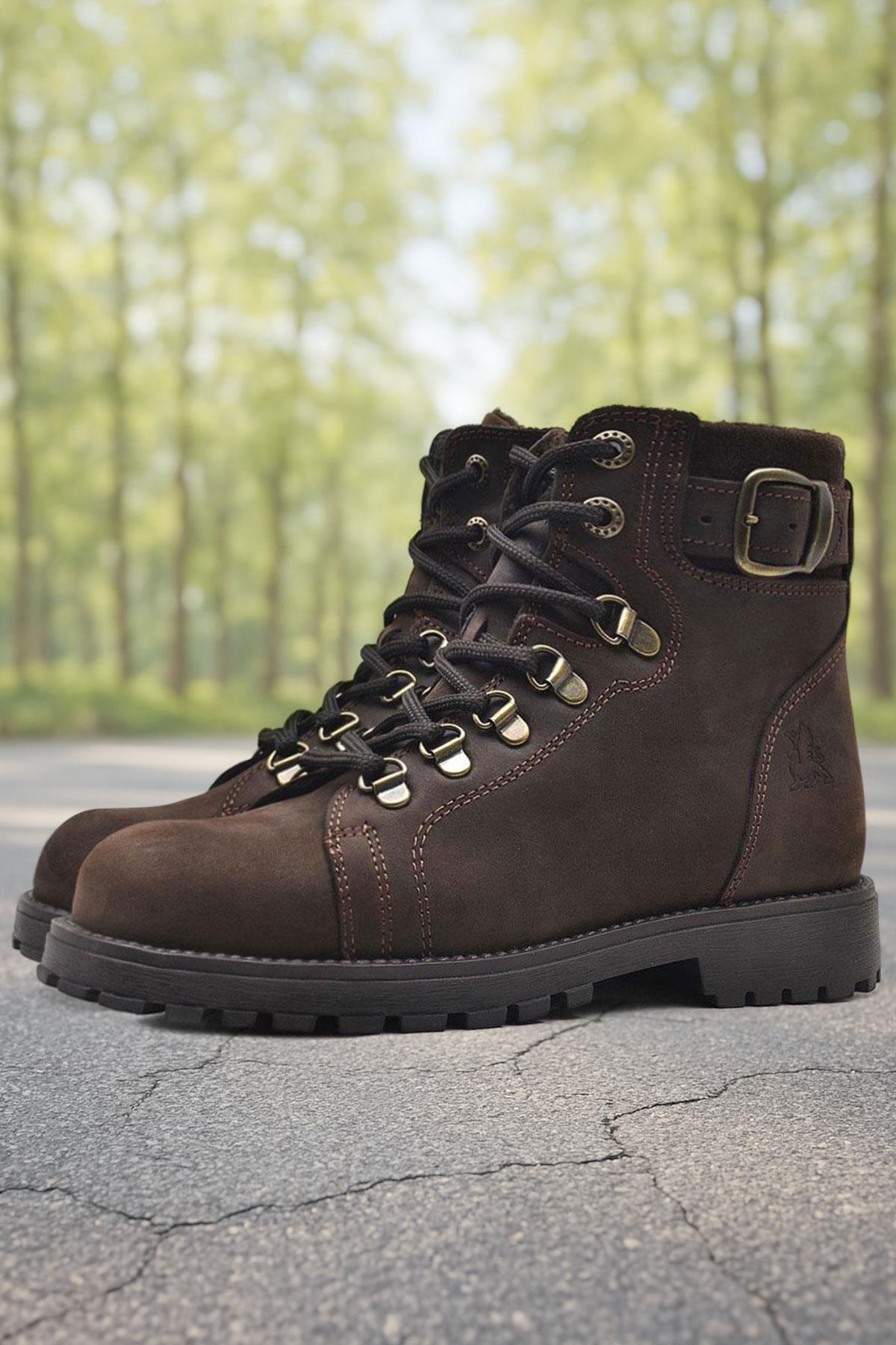 Rakerplus Zippered Genuine Leather Fur Snow Kid's Boots