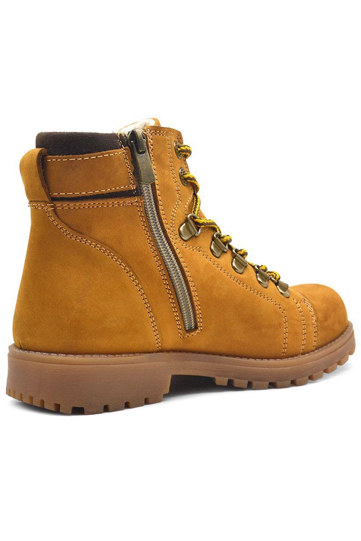 Rakerplus Griffon Hakiki Deri Sarı Kürklü Çocuk Bot