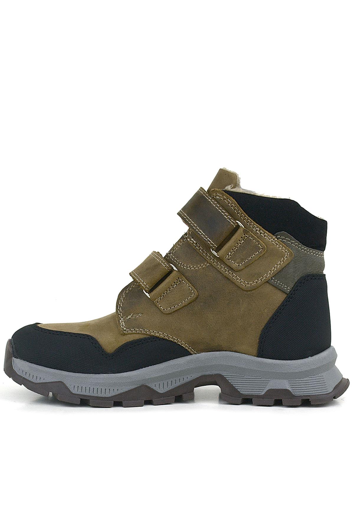 Rakerplus Genuine Leather Trekking Brown Banded Boots For Boys