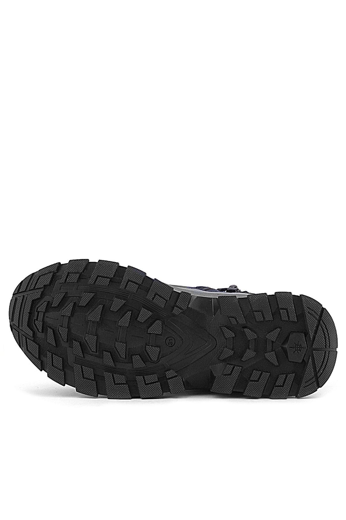 Rakerplus Trekking Hakiki Deri Lacivert Cırt Cırtlı Erkek Çocuk Bot