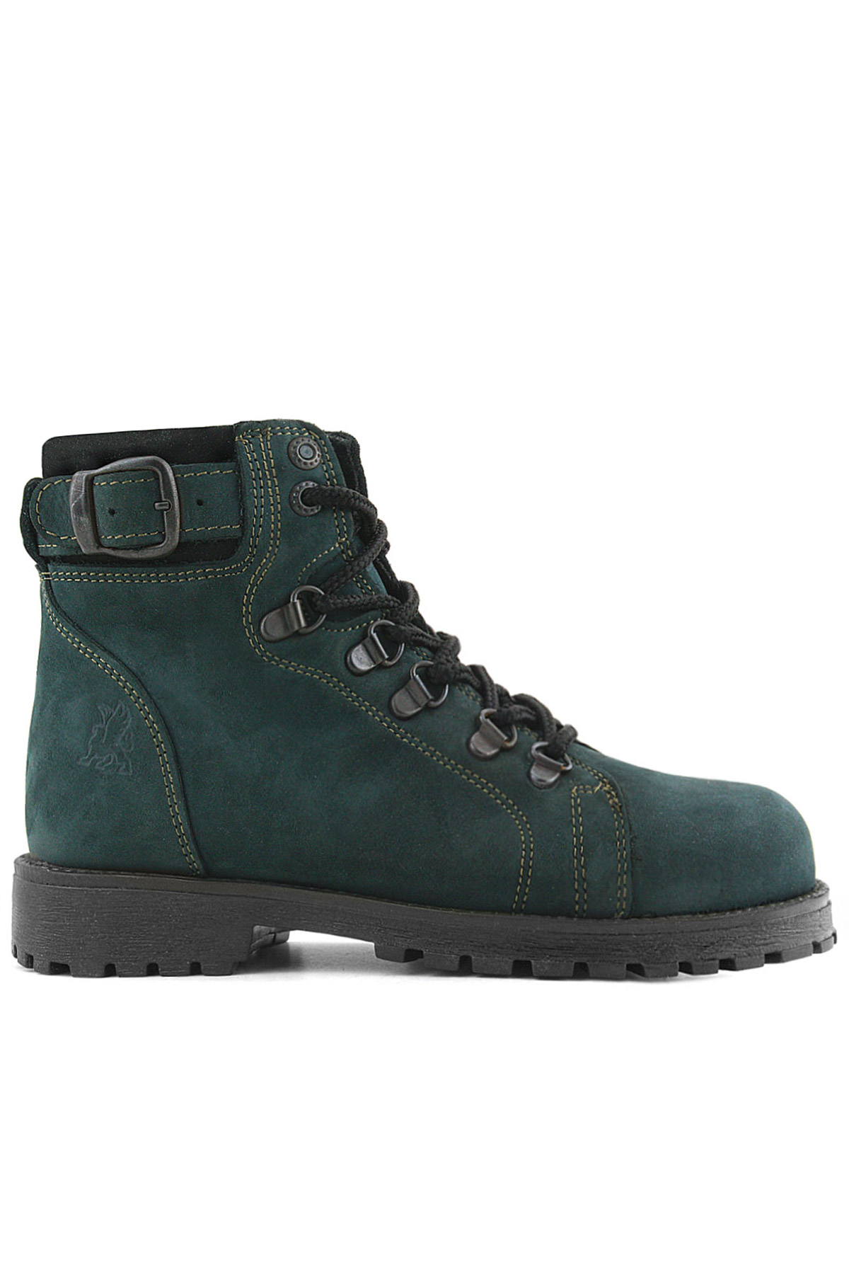 Rakerplus Griffon Genuine Leather Green Zippered Winter Kids' Boots