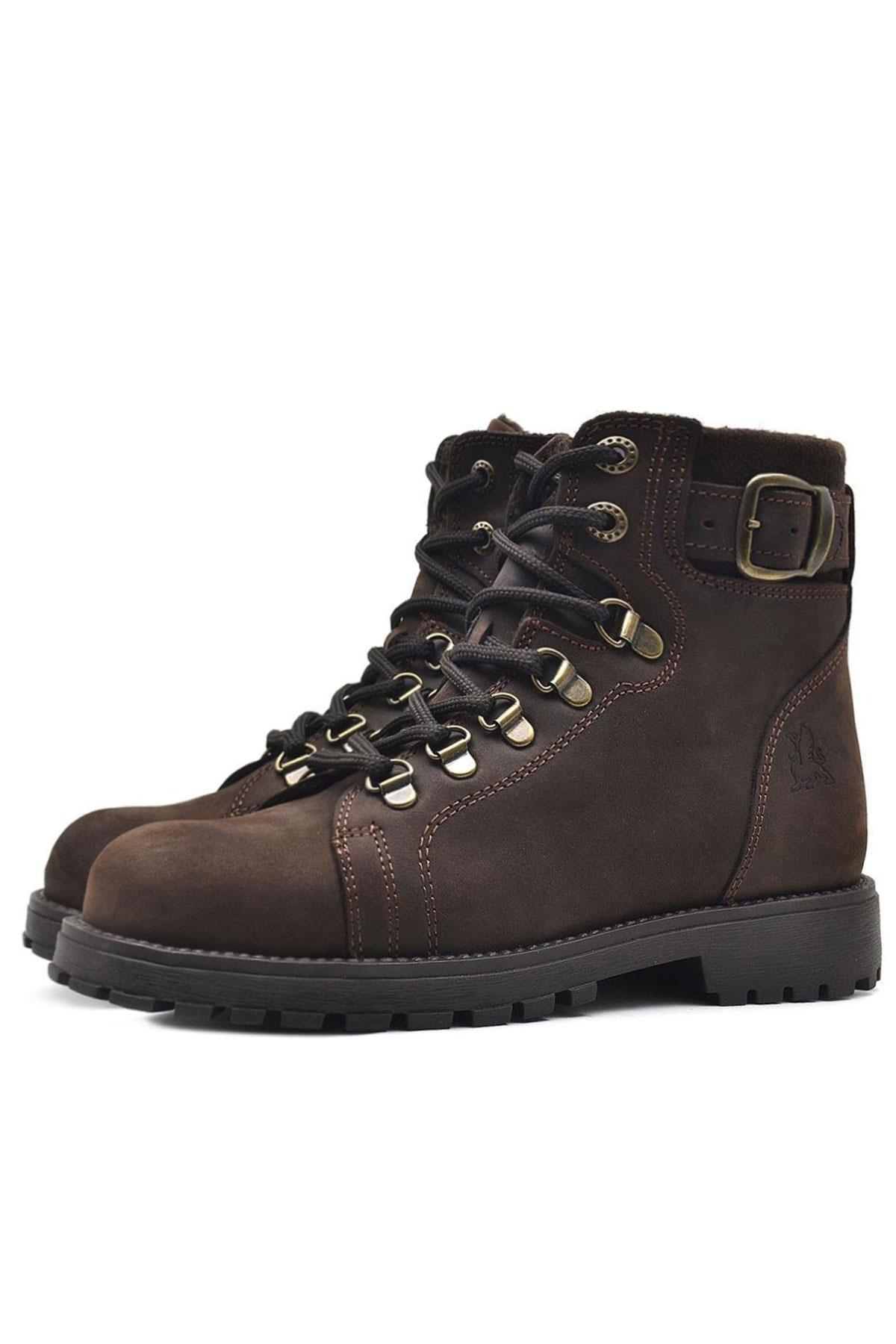 Rakerplus Zippered Genuine Leather Fur Snow Kid's Boots