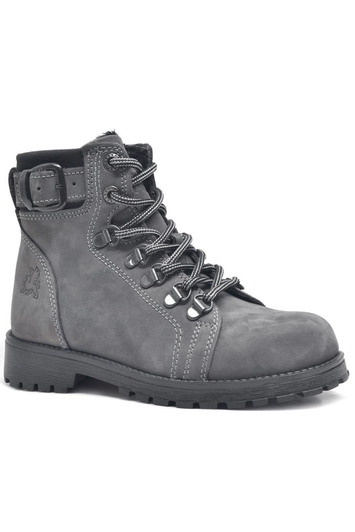 Rakerplus Griffon Genuine Leather Grey Zipper Winter Boots Unisex Infant Size