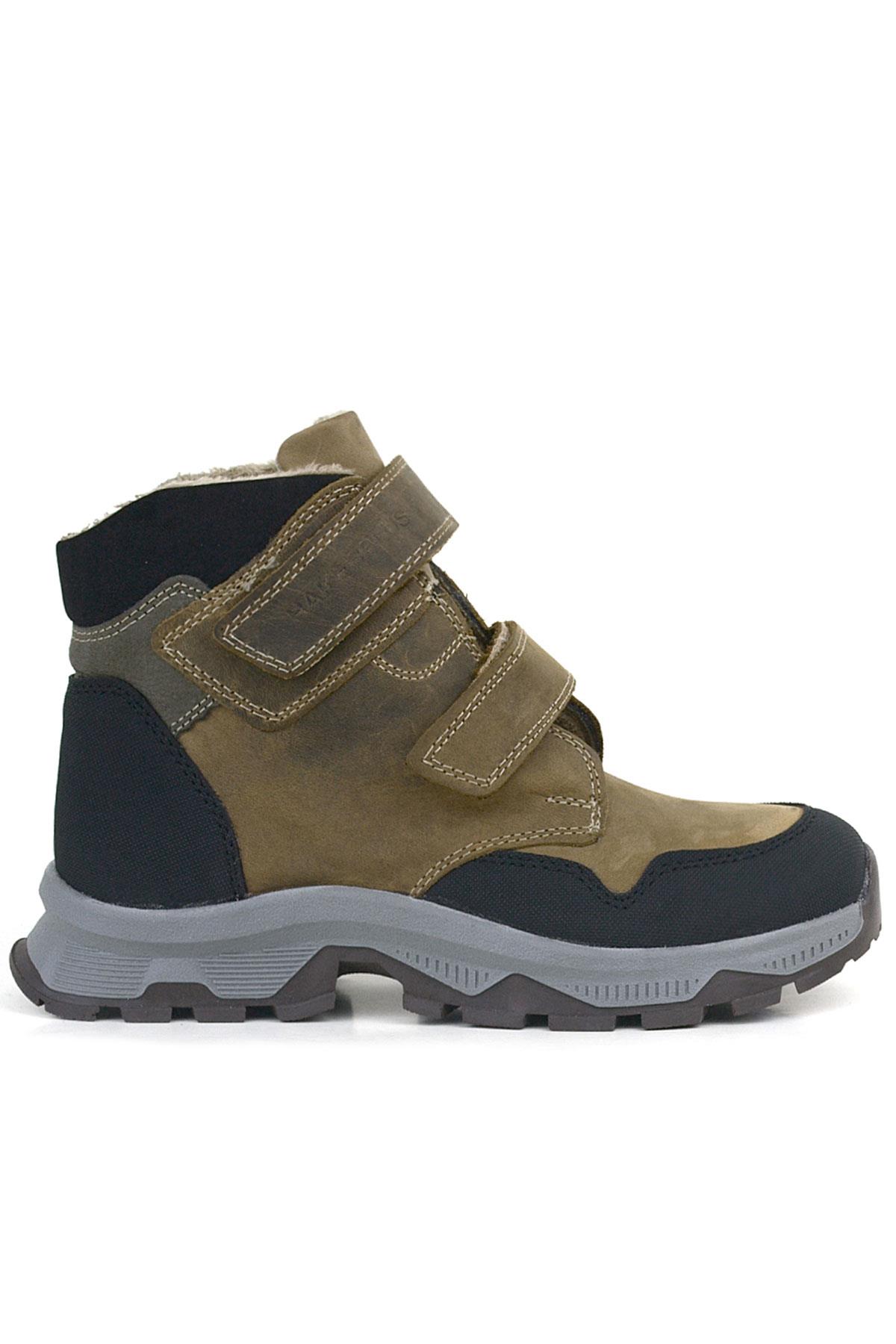 Rakerplus Genuine Leather Trekking Brown Banded Boots For Boys