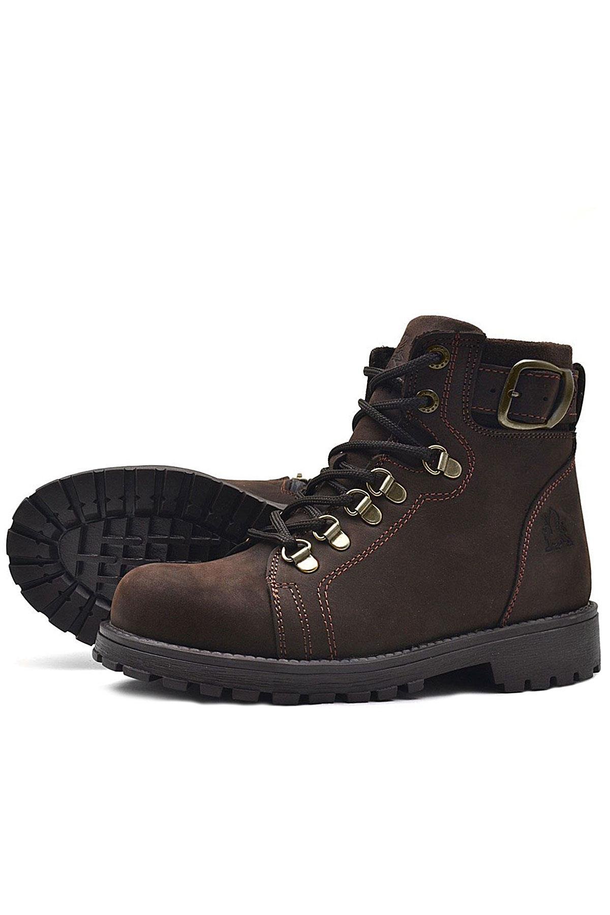 Rakerplus Griffon Hakiki Deri Fermuarlı Kışlık Çocuk Bot